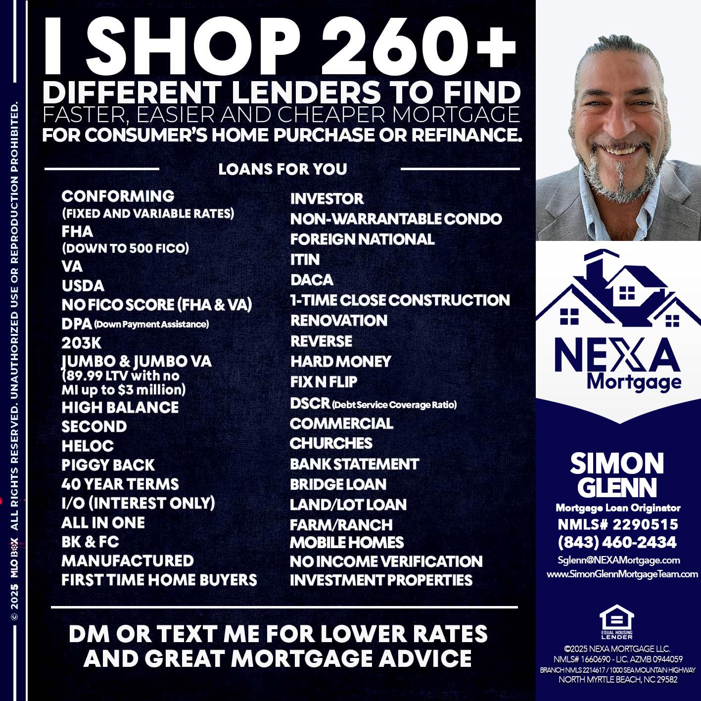 I SHOP +260 - Simon Glenn -Mortgage Broker Loan Originator