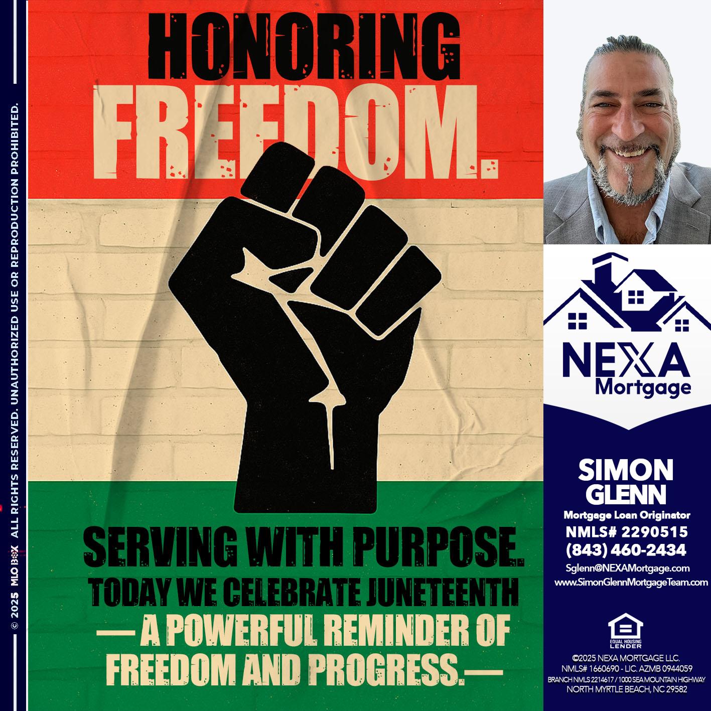 HONORING FREEDOM - Simon Glenn -Mortgage Broker Loan Originator
