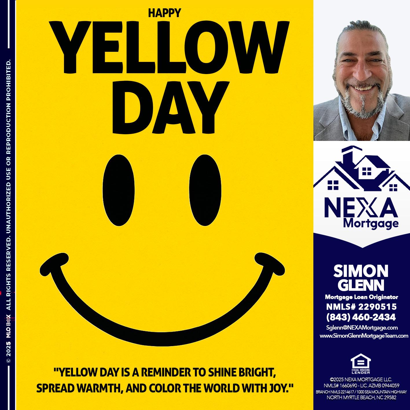 YELLOW DAY - Simon Glenn -Mortgage Broker Loan Originator