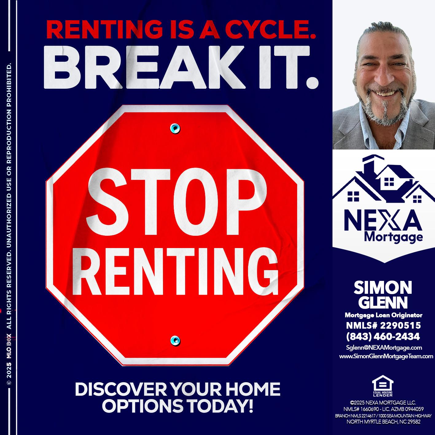 STOP RENTING - Simon Glenn -Mortgage Broker Loan Originator