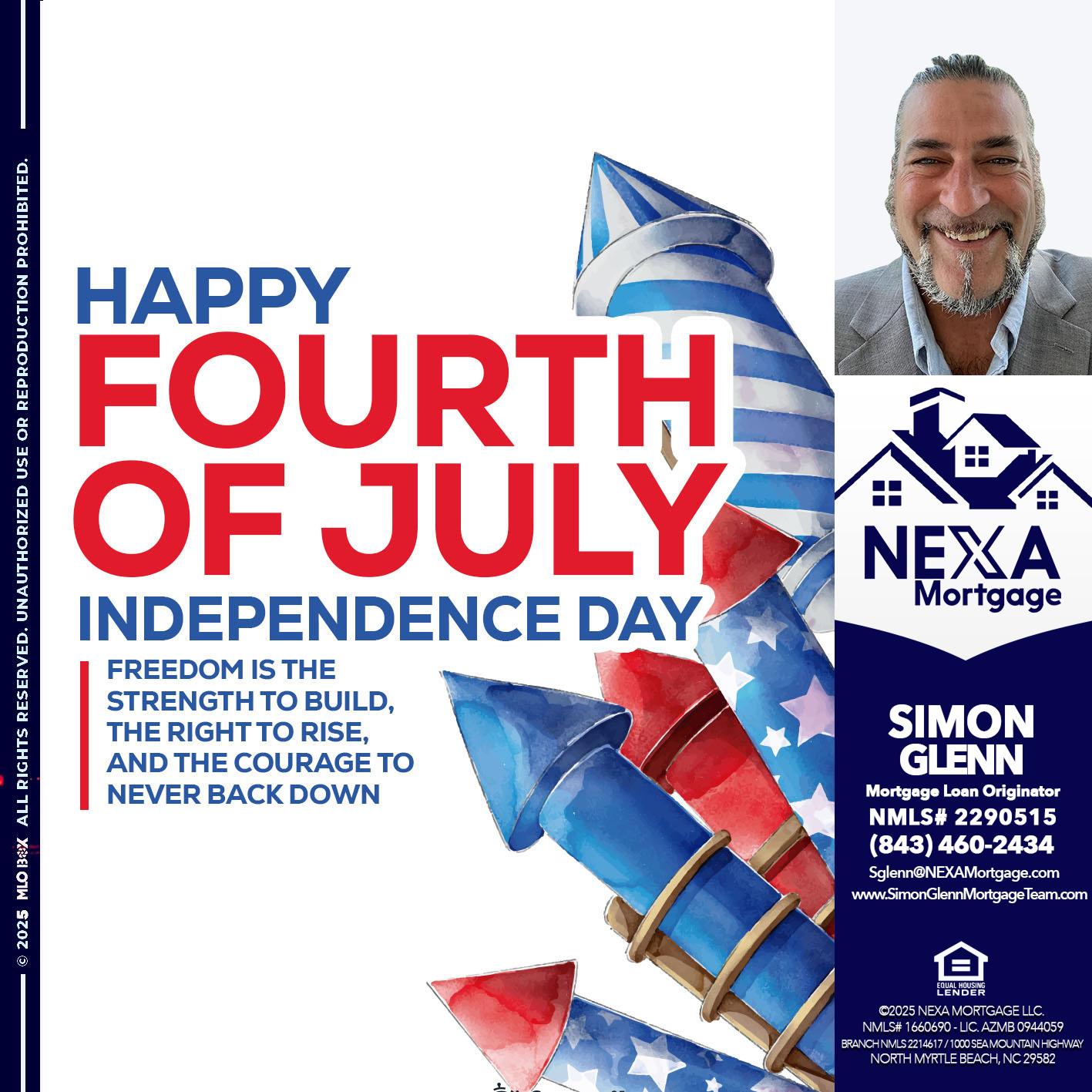 HAPPY FOURTH OF JULY - Simon Glenn -Mortgage Broker Loan Originator