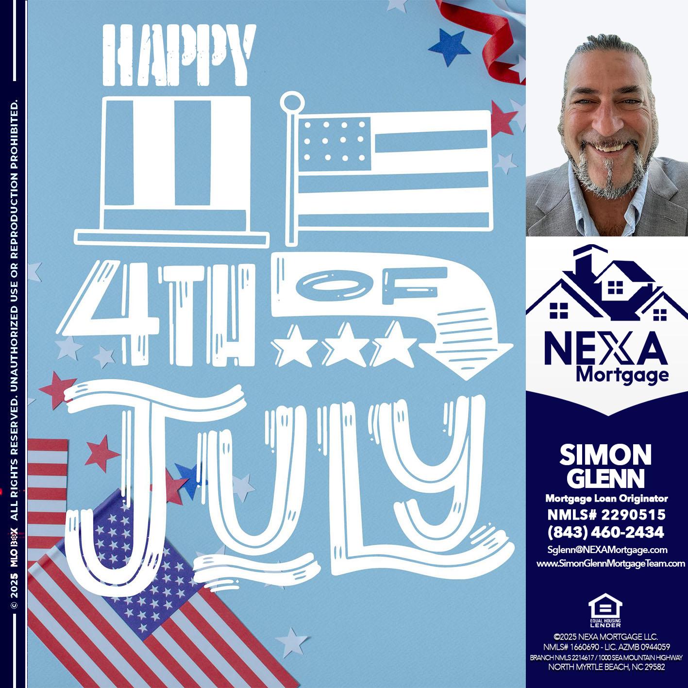 happy 4th of july - Simon Glenn -Mortgage Broker Loan Originator