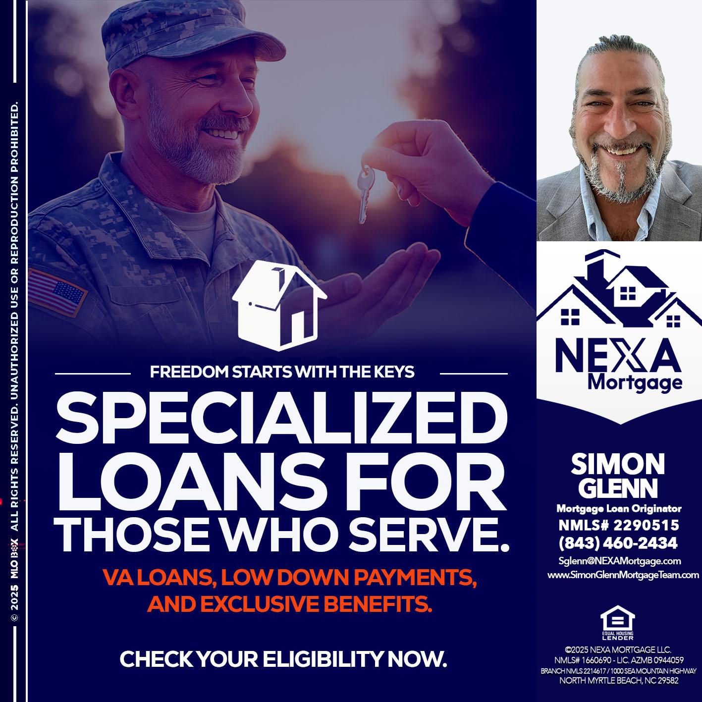 SPECIALIZED LOANS - Simon Glenn -Mortgage Broker Loan Originator