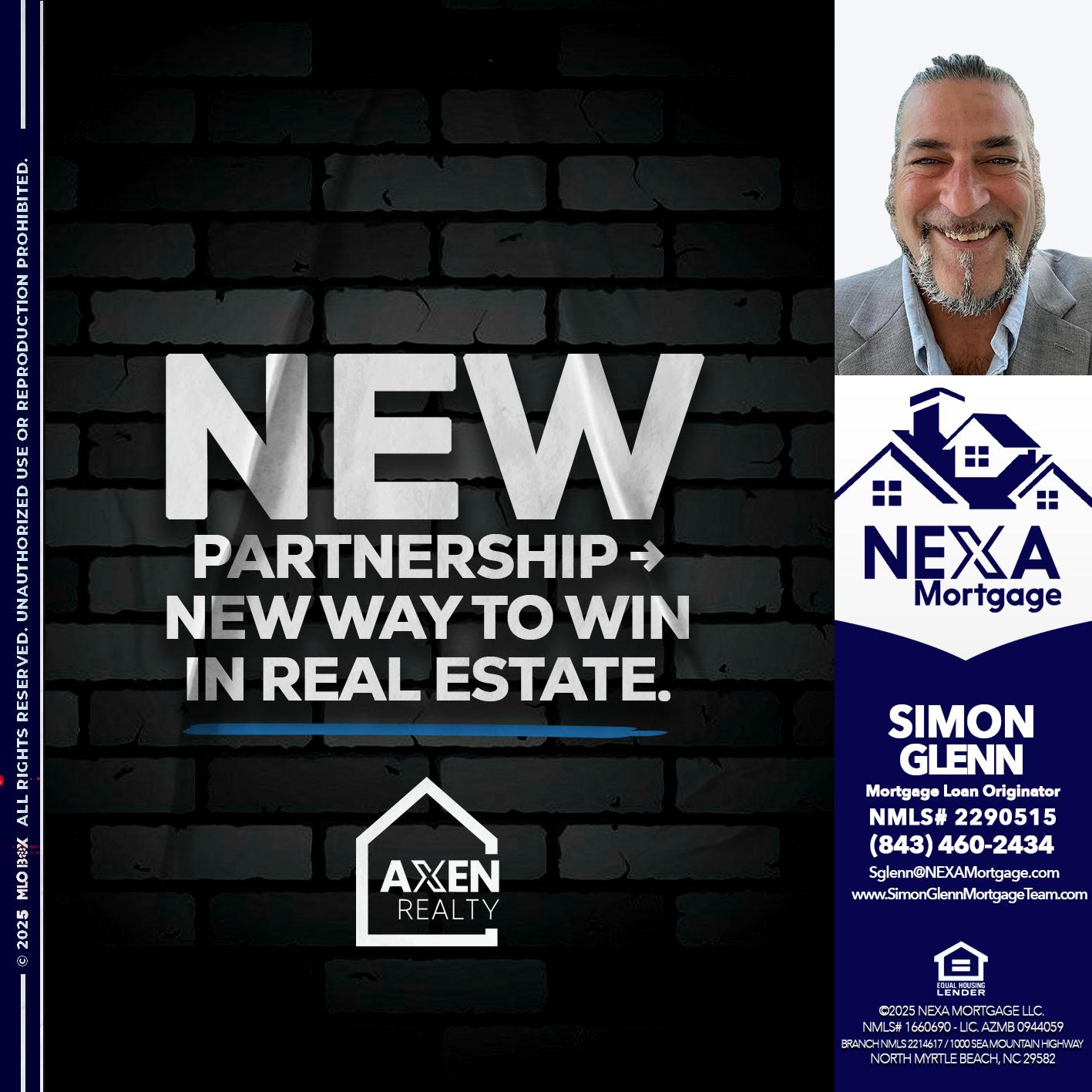 new partnership - Simon Glenn -Mortgage Broker Loan Originator