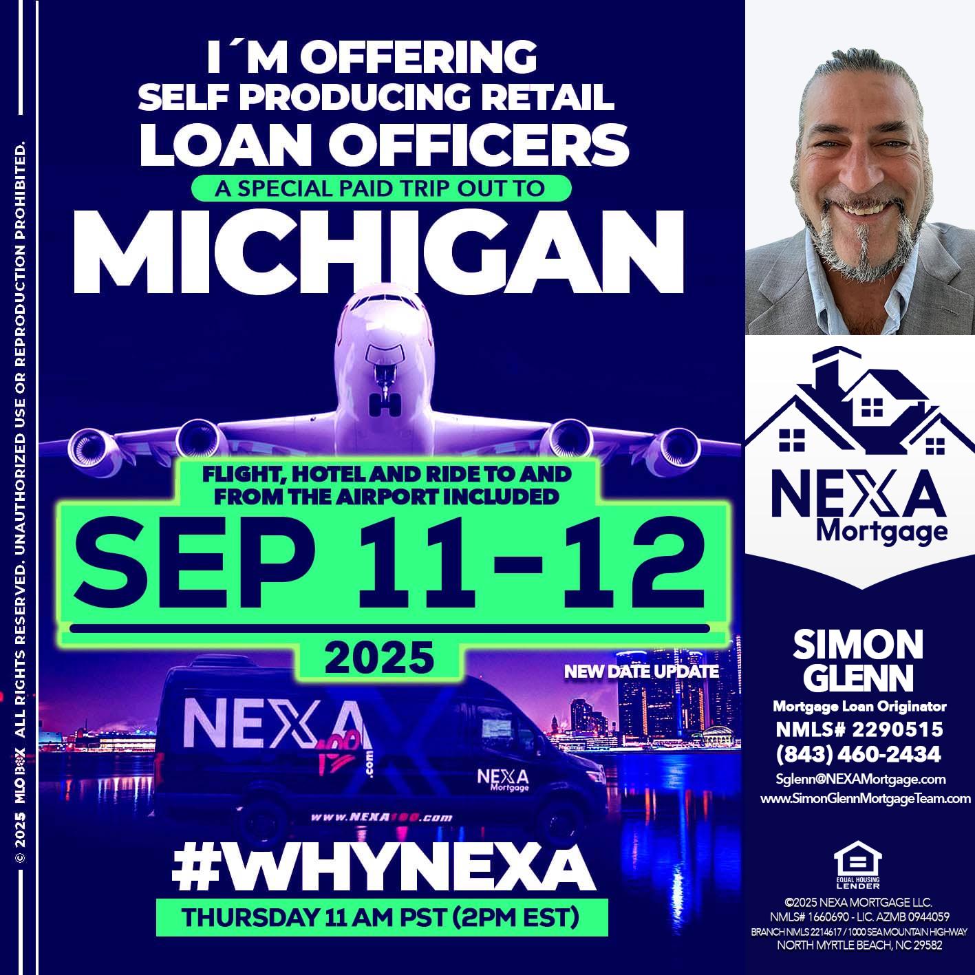 michigan sep 11-12 - Simon Glenn -Mortgage Broker Loan Originator