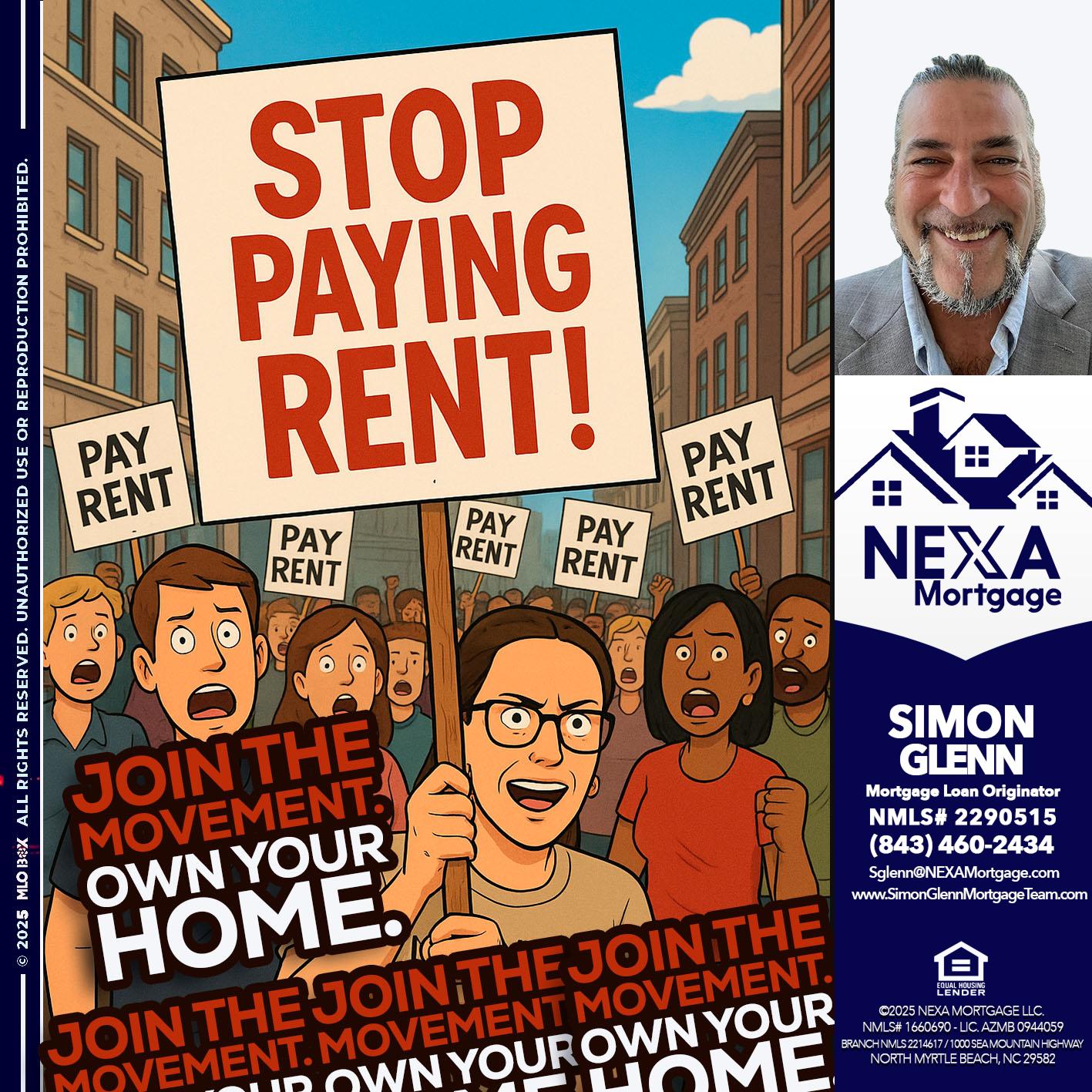 stop paying rent - Simon Glenn -Mortgage Broker Loan Originator