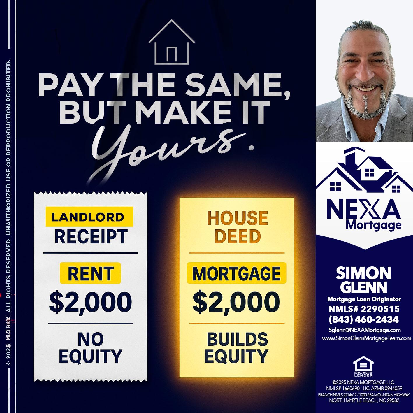 pay the same - Simon Glenn -Mortgage Broker Loan Originator