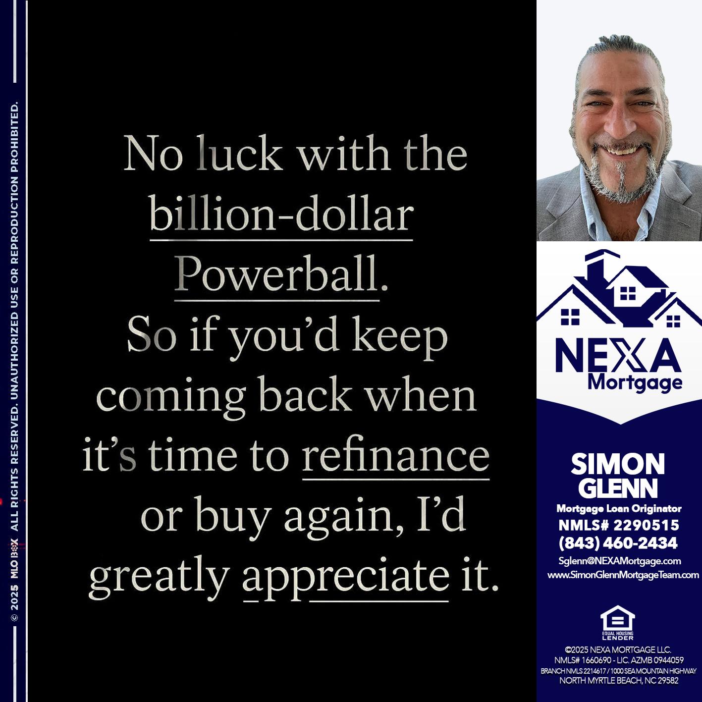 NO LUCK WITH - Simon Glenn -Mortgage Broker Loan Originator