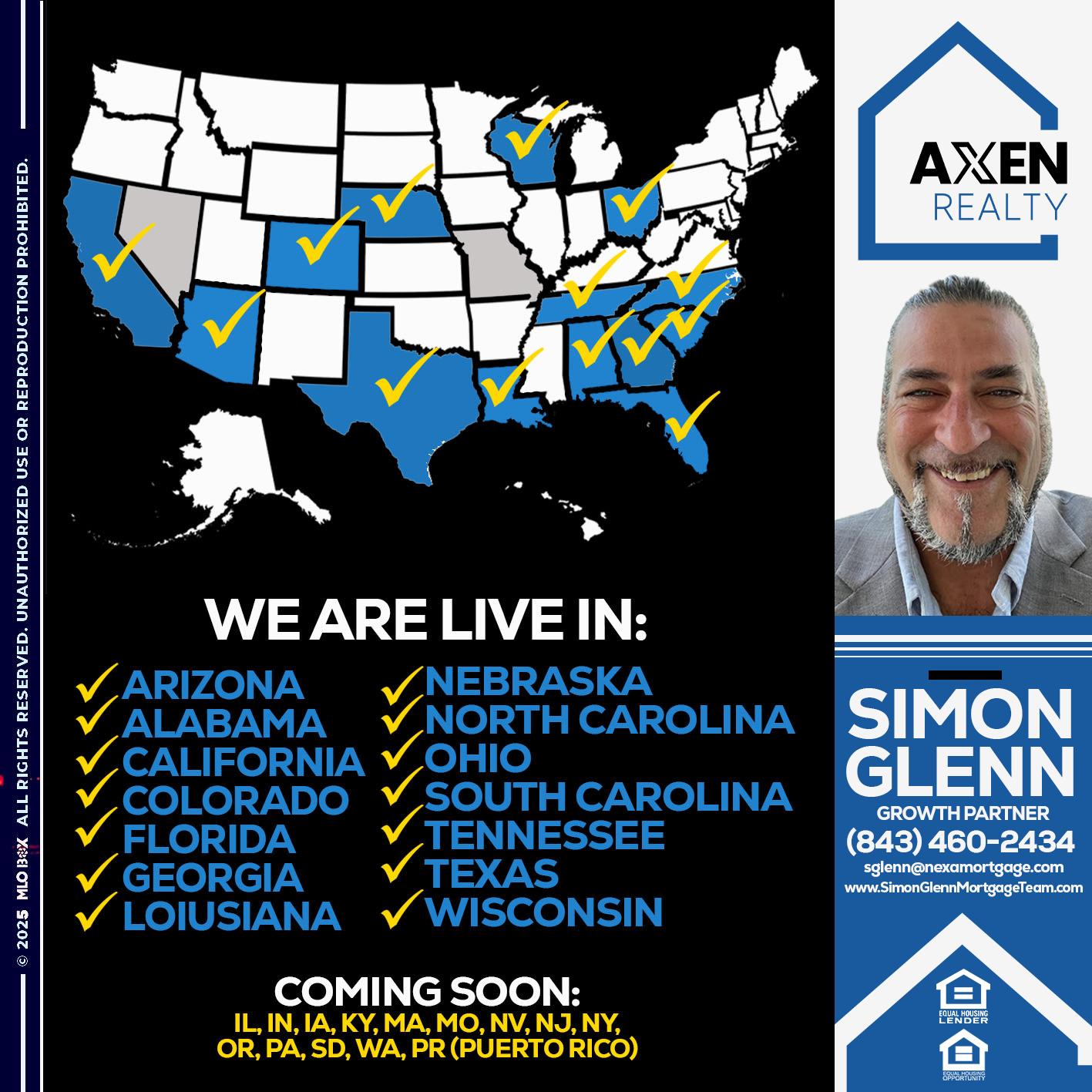 we are live in NEBRASKA - Simon Glenn -Mortgage Broker Loan Originator