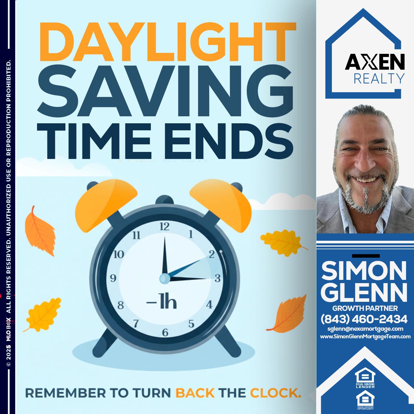 daylight saving - Simon Glenn -Mortgage Broker Loan Originator