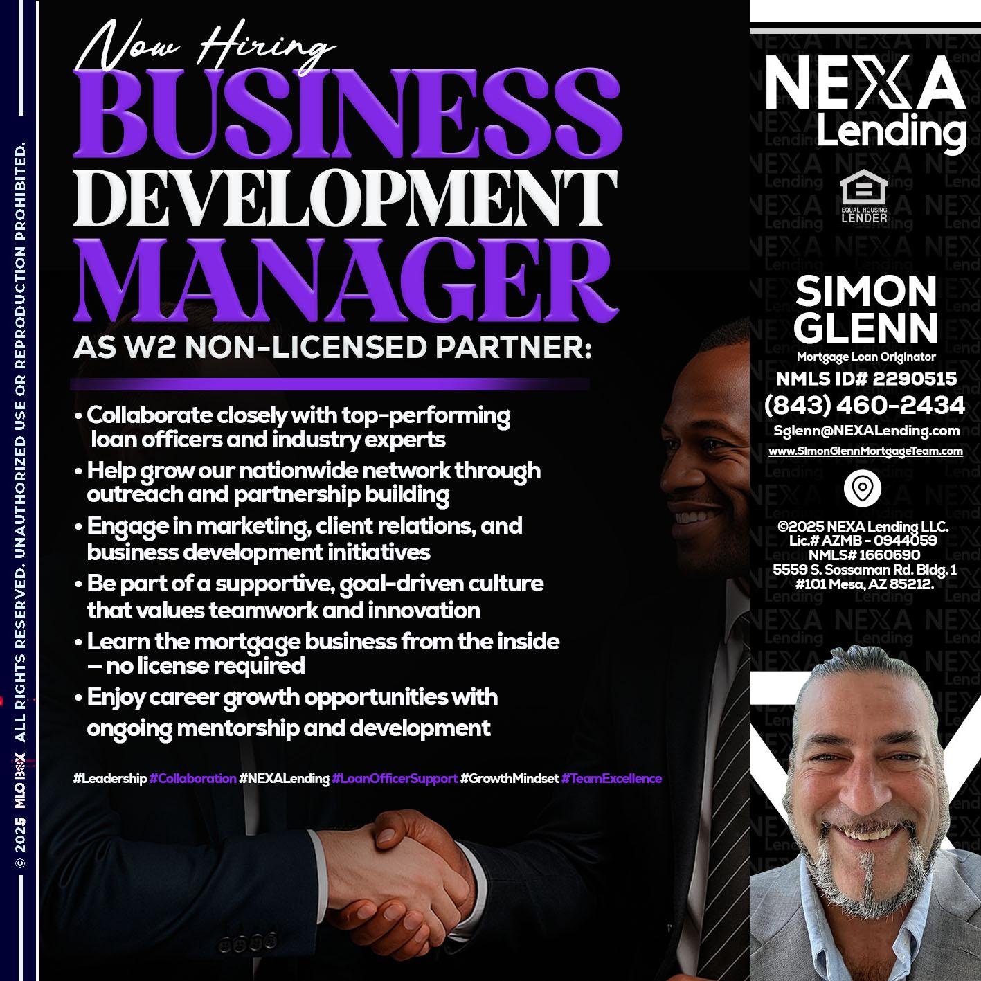 NOW HIRING - Simon Glenn -Mortgage Broker Loan Originator