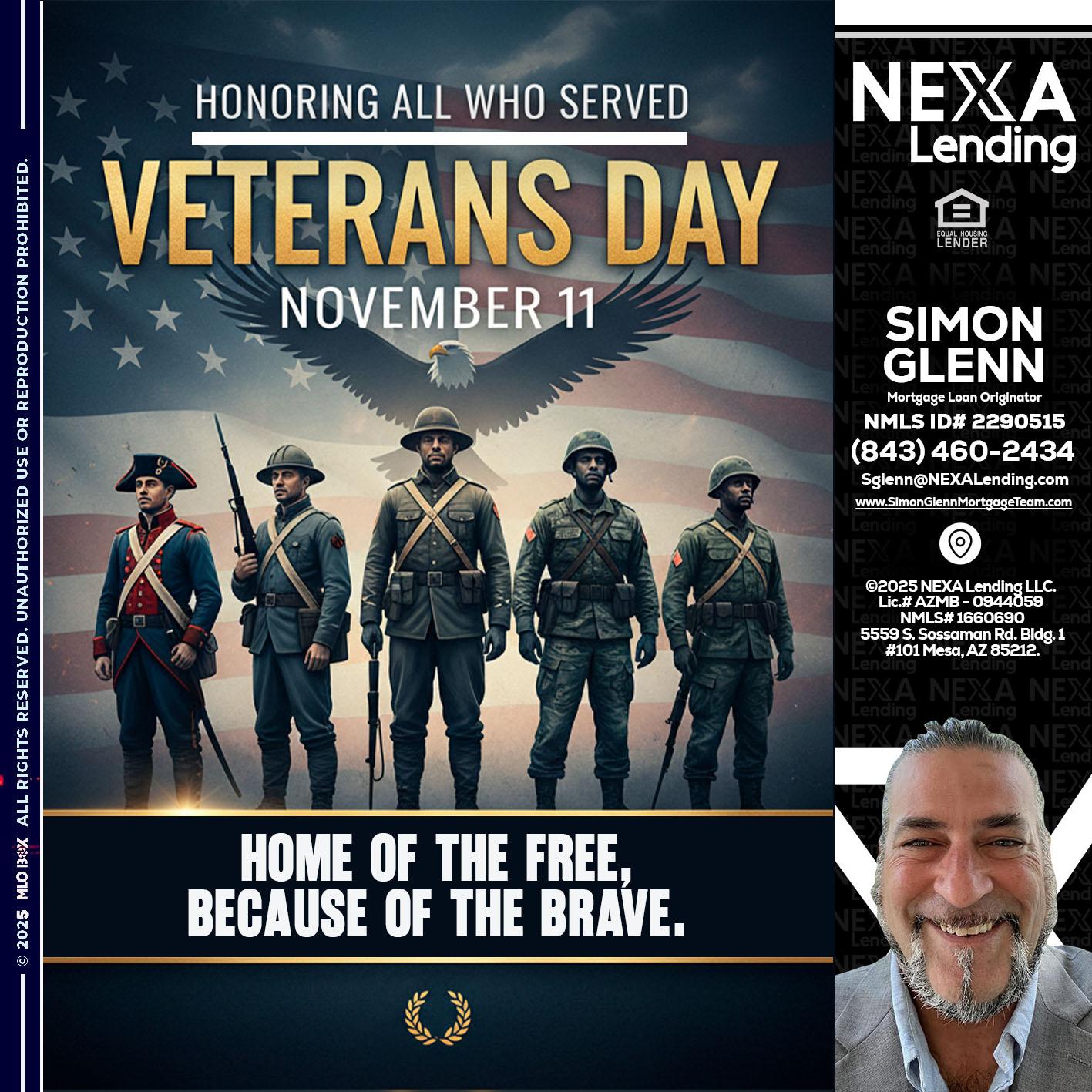 Veterans Day - Simon Glenn -Mortgage Broker Loan Originator