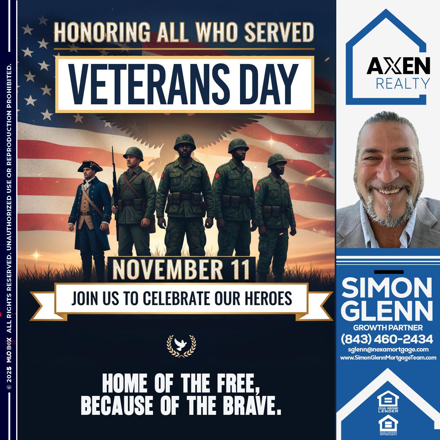 VETERANS DAY - Simon Glenn -Mortgage Broker Loan Originator