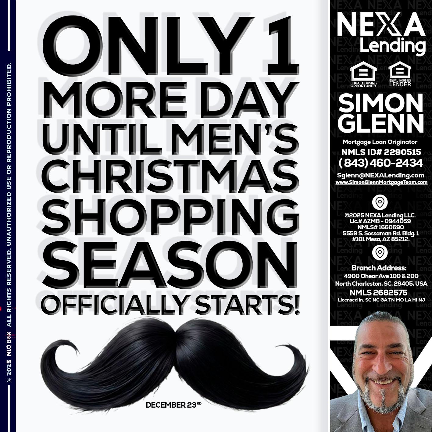 ONLY 1 DAY - Simon Glenn -Mortgage Broker Loan Originator