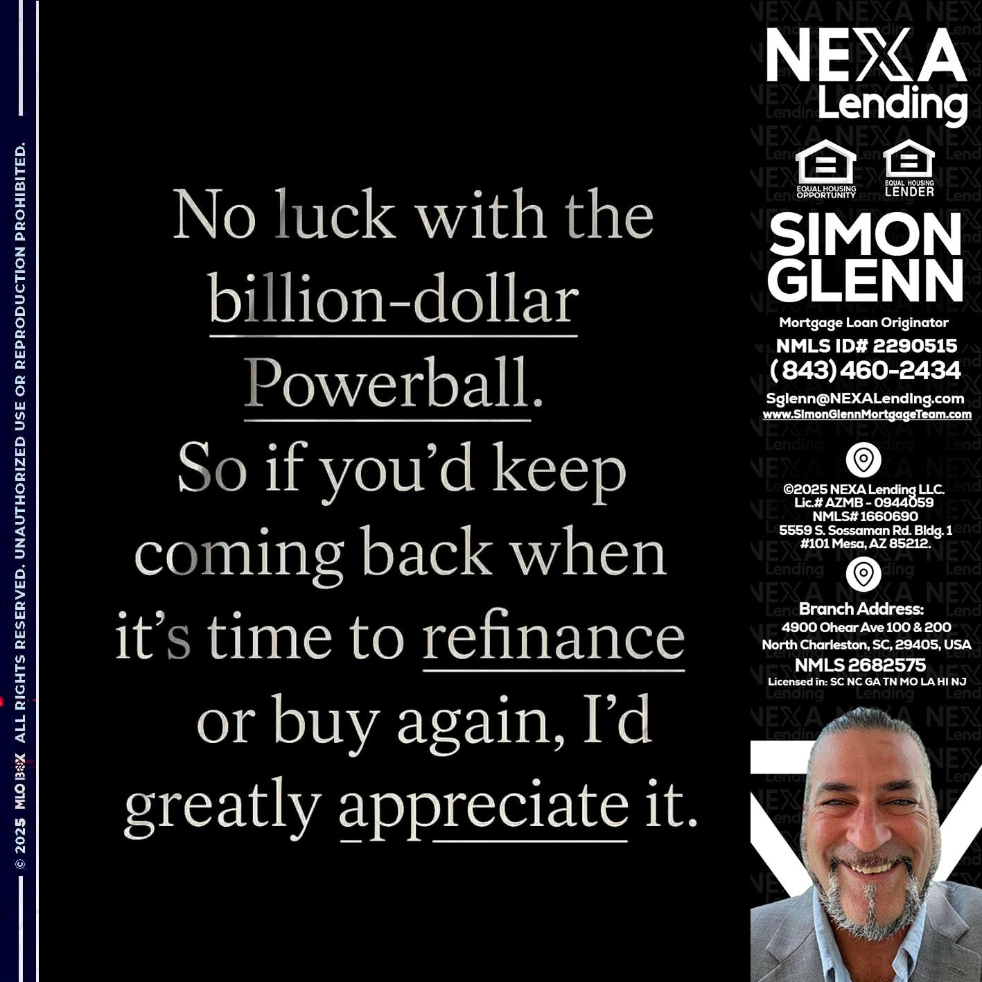 NO LUCK WITH - Simon Glenn -Mortgage Broker Loan Originator