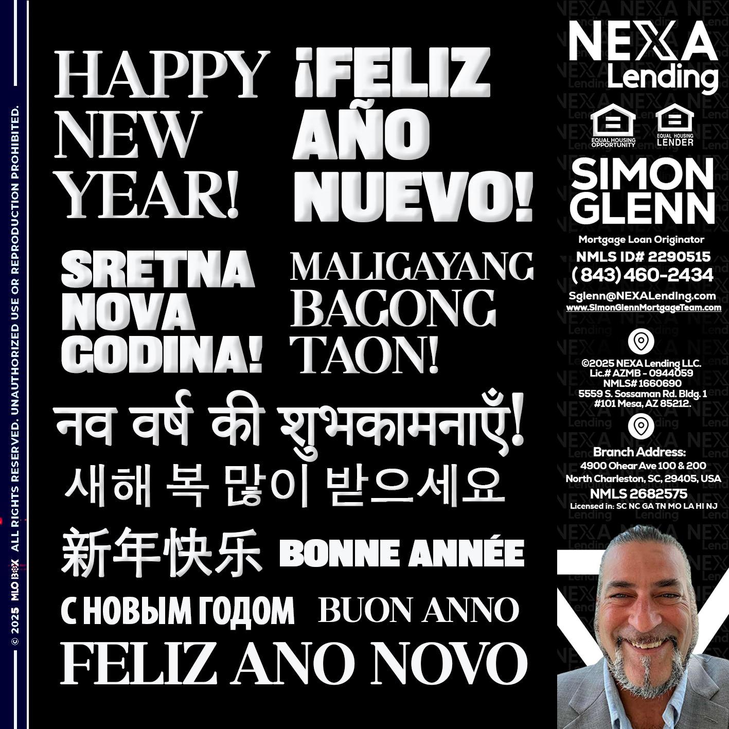 HAPPY NEW YEAR - Simon Glenn -Mortgage Broker Loan Originator