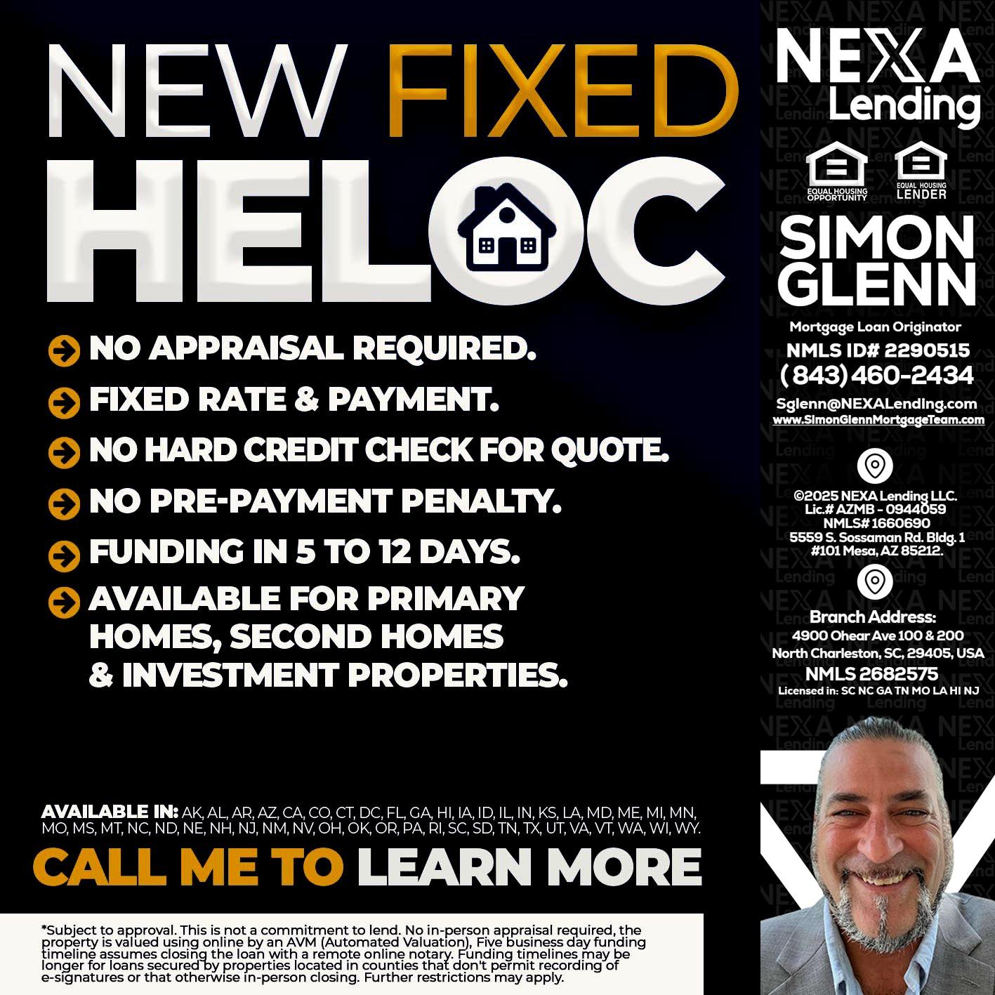 HELOC - Simon Glenn -Mortgage Broker Loan Originator