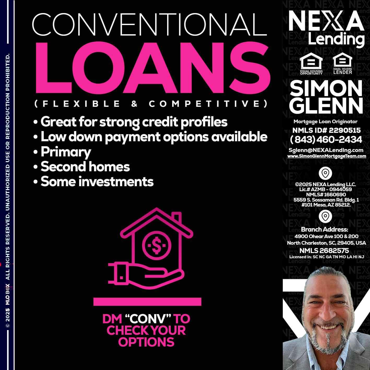 CONVENTIONAL LOANS - Simon Glenn -Mortgage Broker Loan Originator