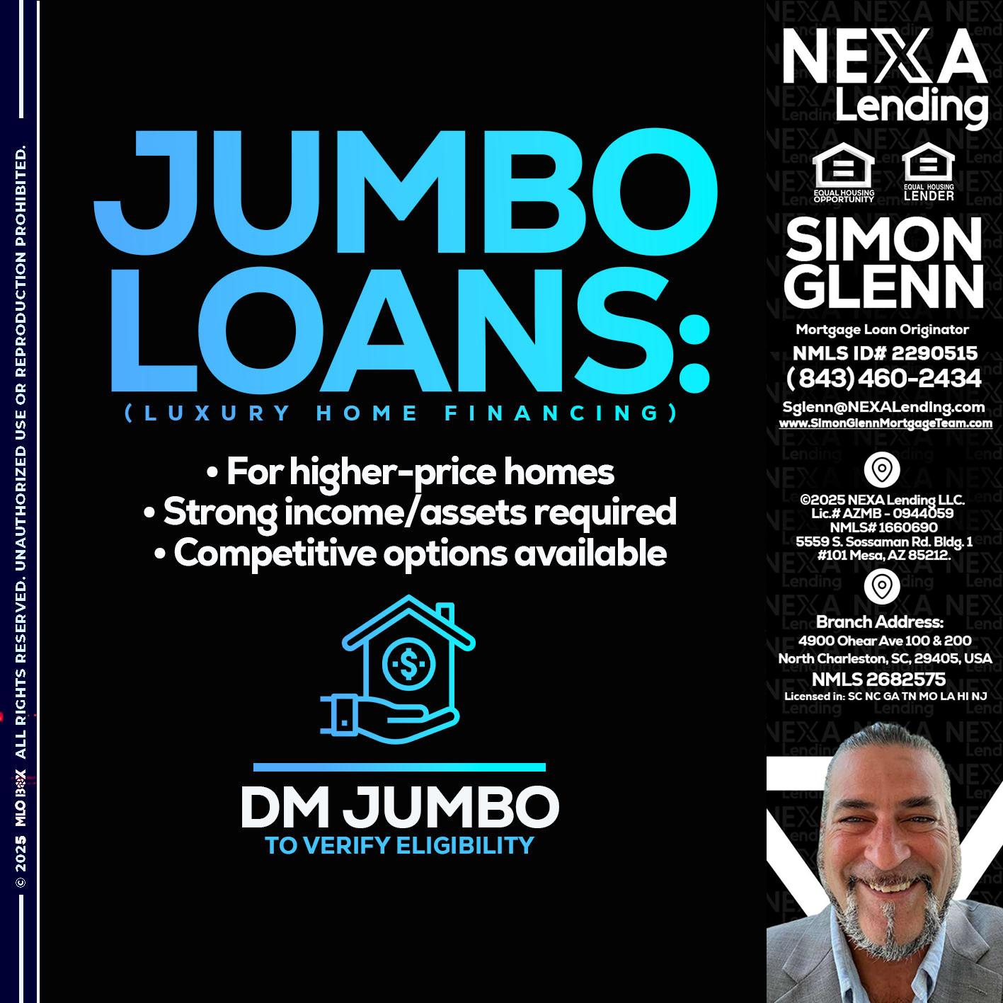 JUMBO LOANS - Simon Glenn -Mortgage Broker Loan Originator