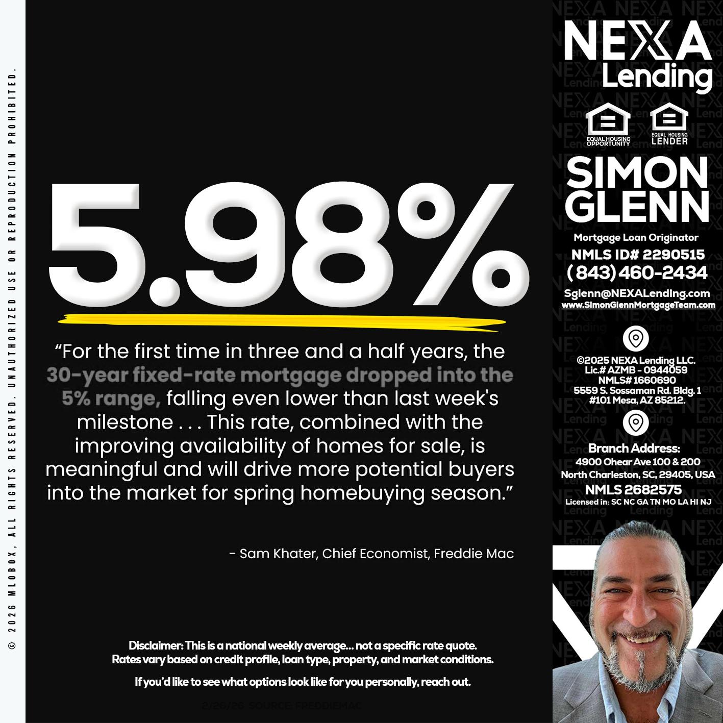 5.98% - Simon Glenn -Mortgage Broker Loan Originator