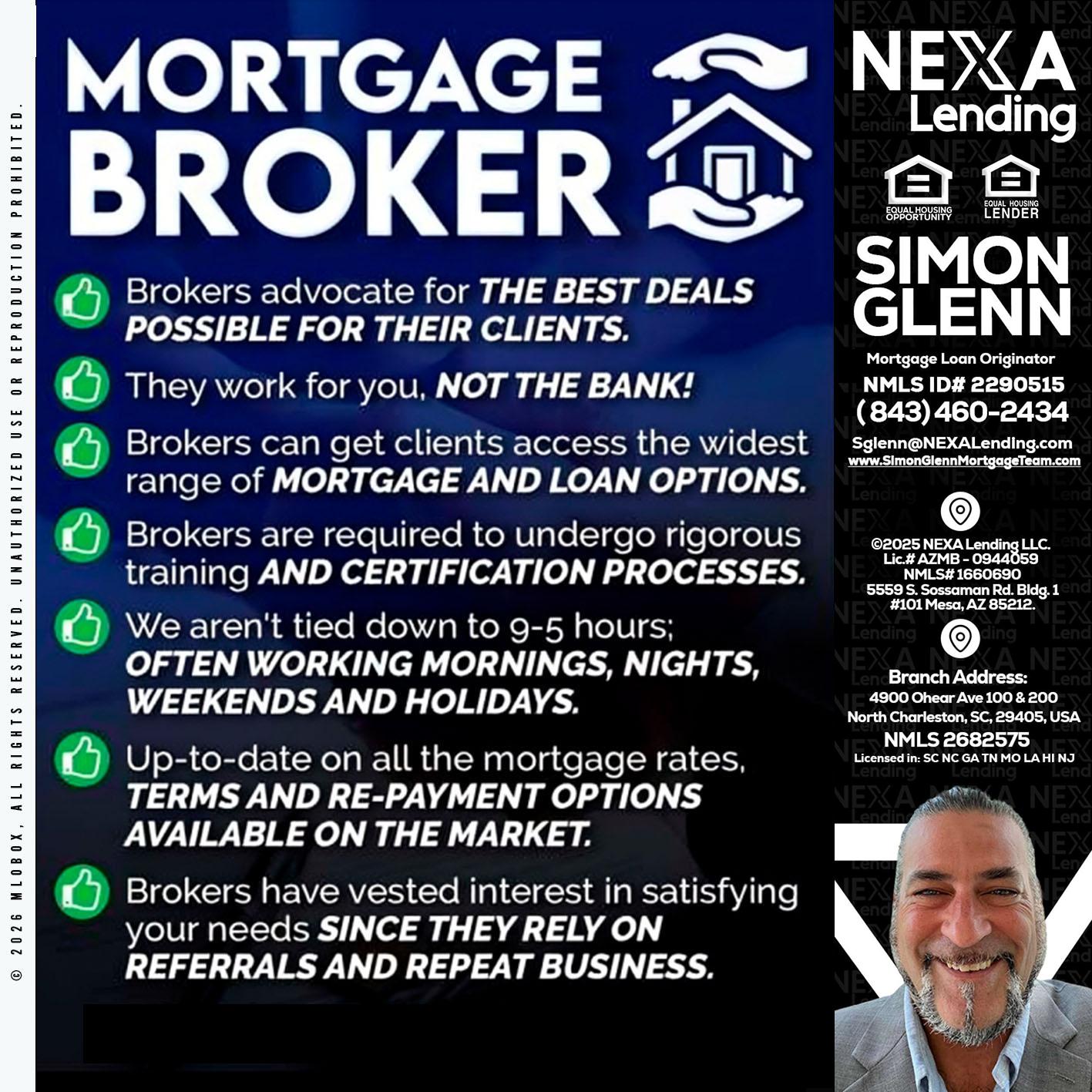 MORTGAGE BROKER - Simon Glenn -Mortgage Broker Loan Originator