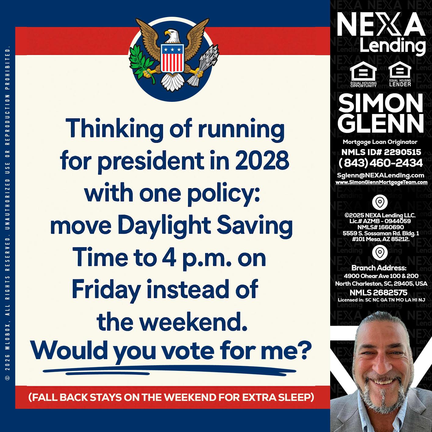 THINKING OF RUNING - Simon Glenn -Mortgage Broker Loan Originator