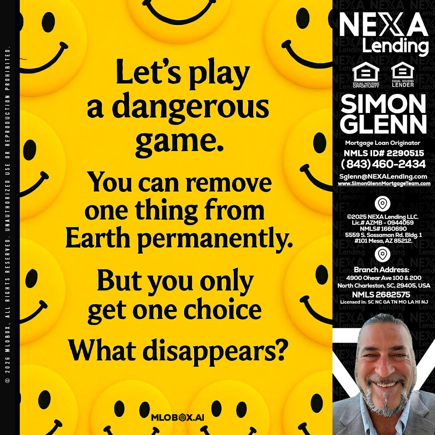 LETS PLAY - Simon Glenn -Mortgage Broker Loan Originator