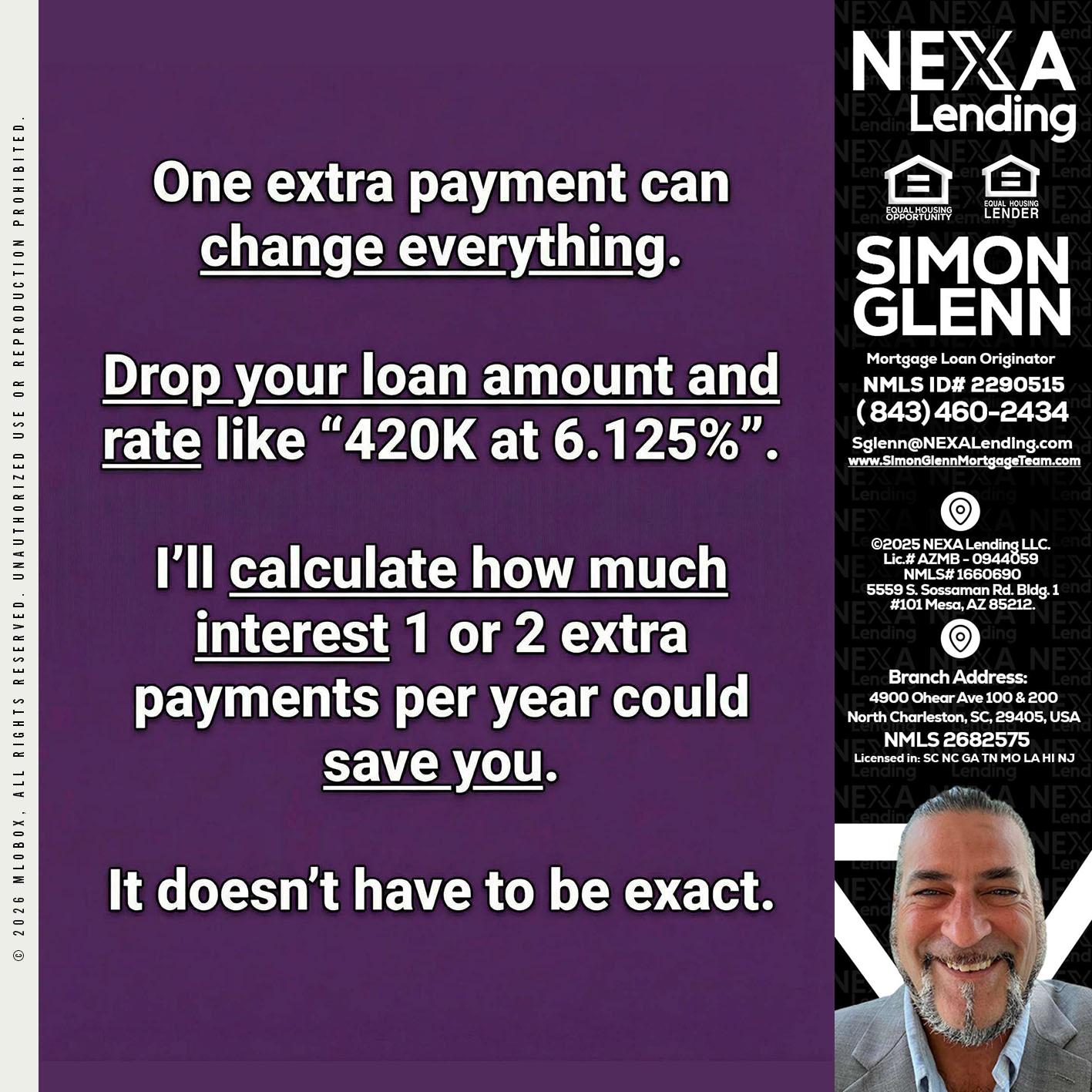 ONE EXTRA - Simon Glenn -Mortgage Broker Loan Originator