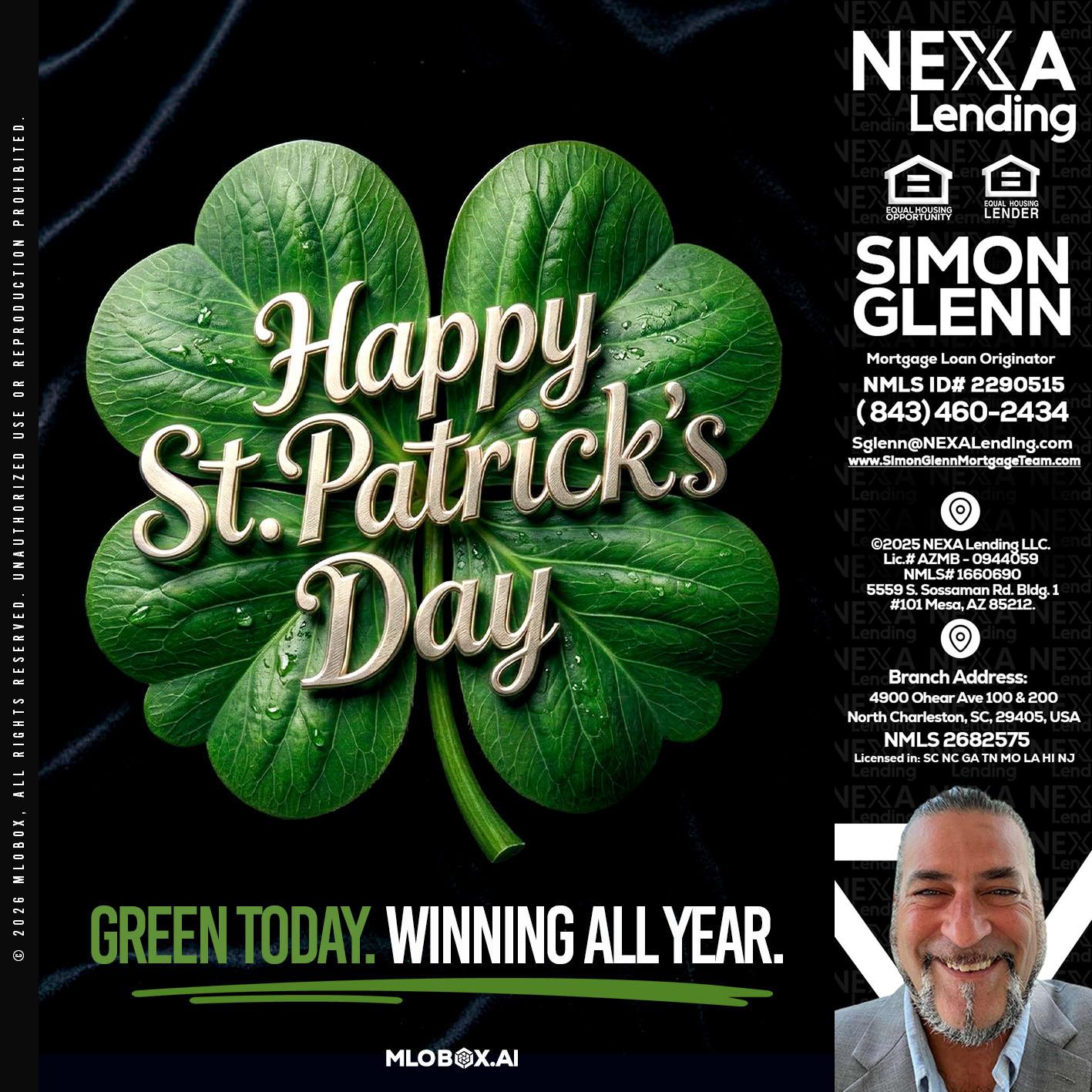 happy st. Patricks day - Simon Glenn -Mortgage Broker Loan Originator