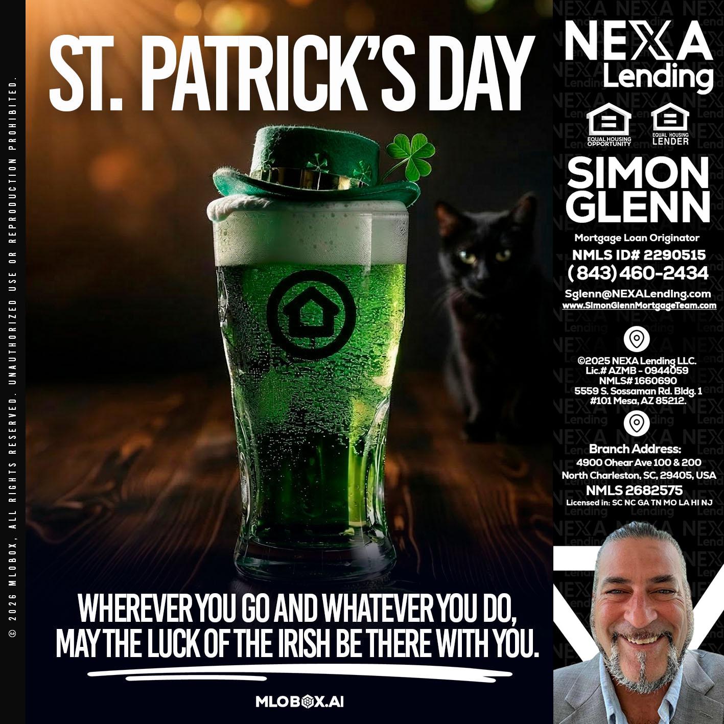 st. Patricks day - Simon Glenn -Mortgage Broker Loan Originator