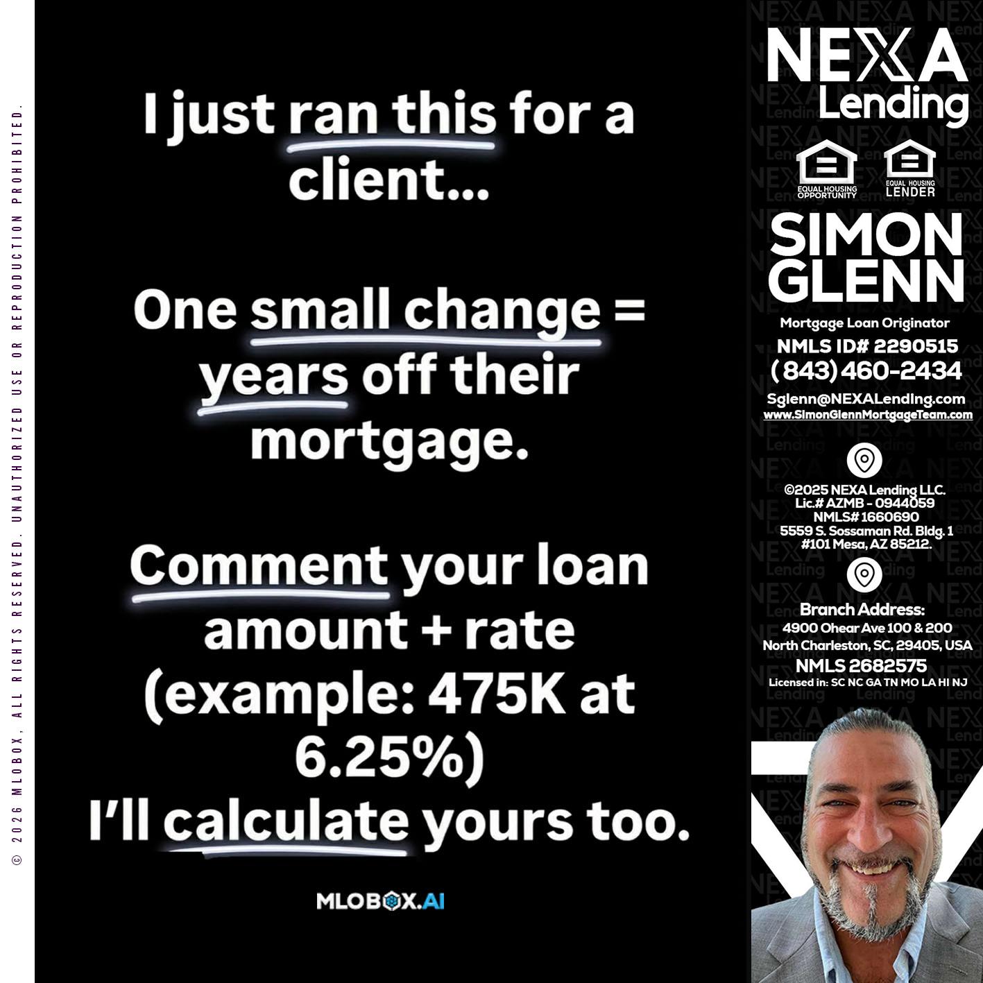 I JUST RAN - Simon Glenn -Mortgage Broker Loan Originator