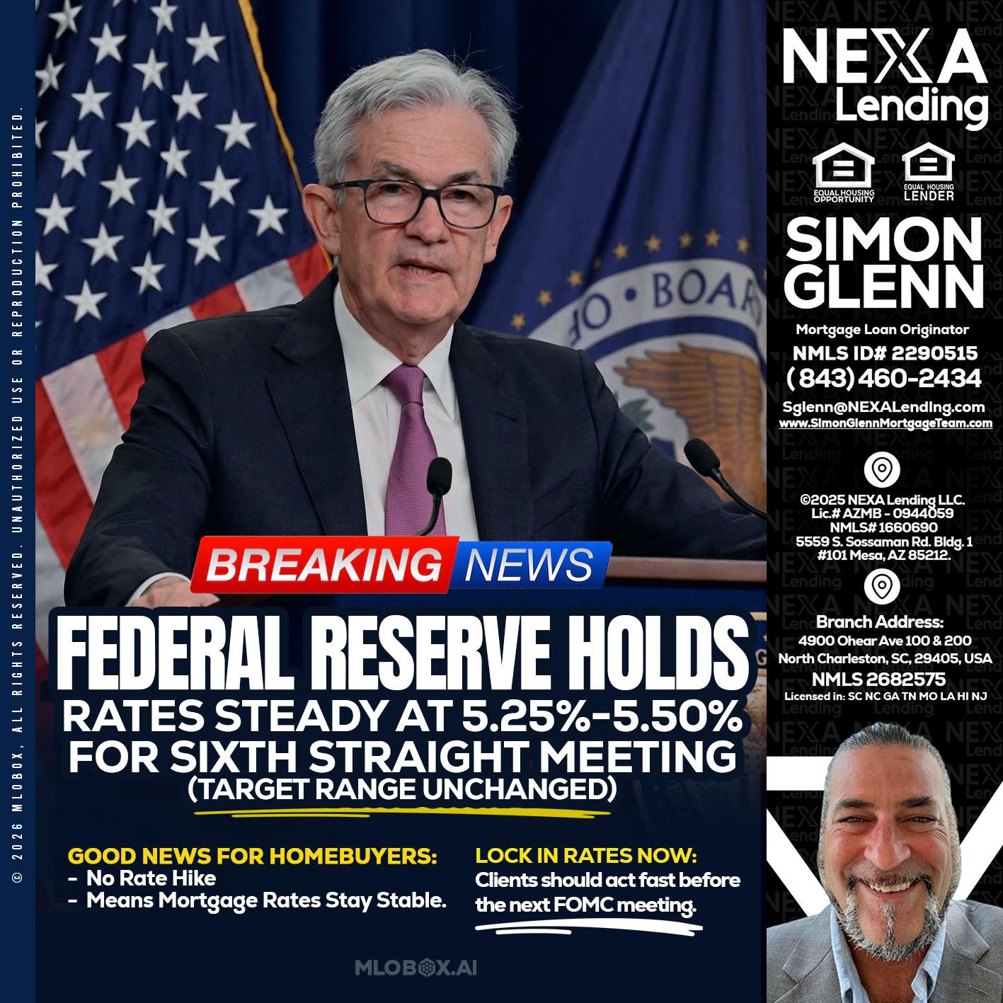 federal reserve - Simon Glenn -Mortgage Broker Loan Originator