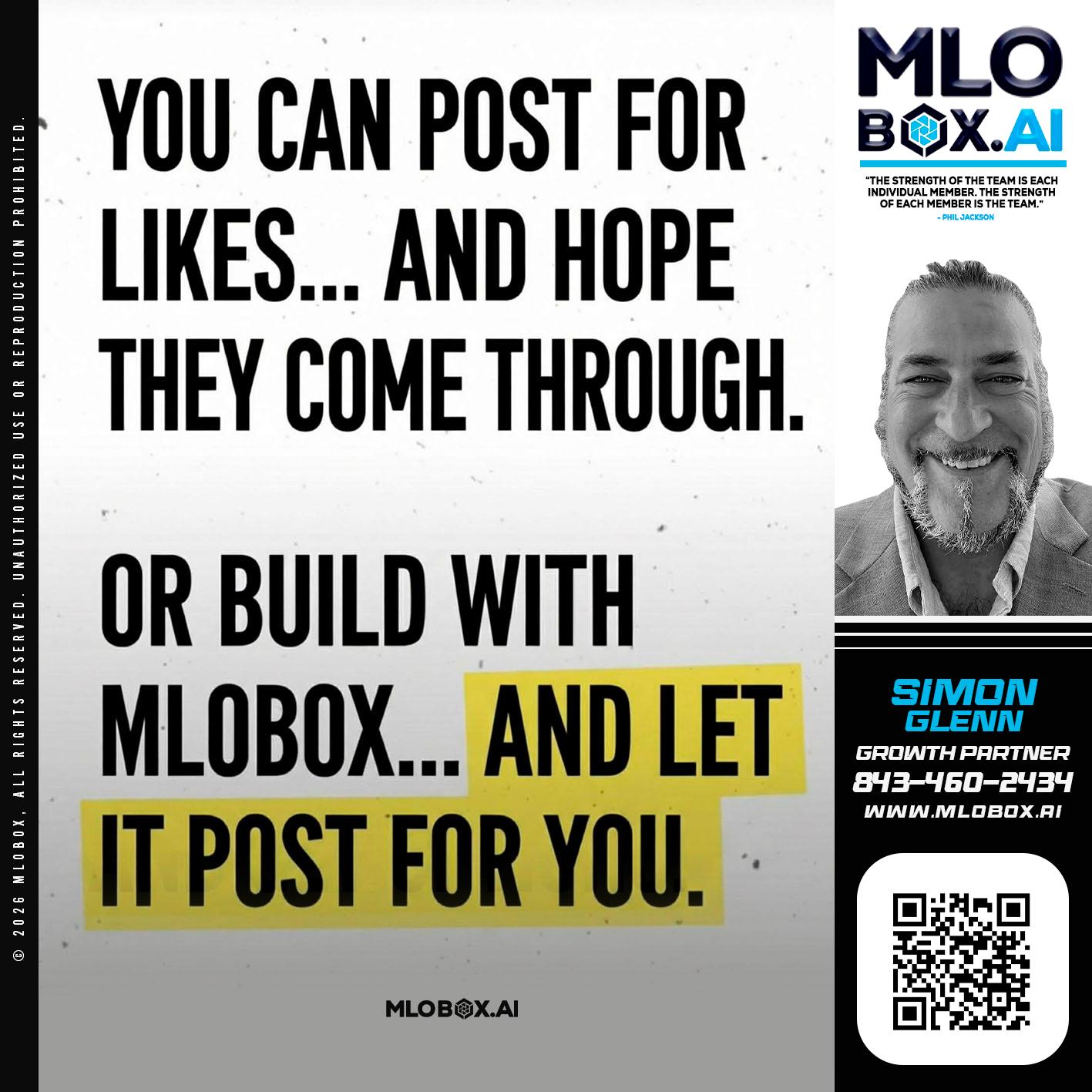 you can post - Simon Glenn -Mortgage Broker Loan Originator