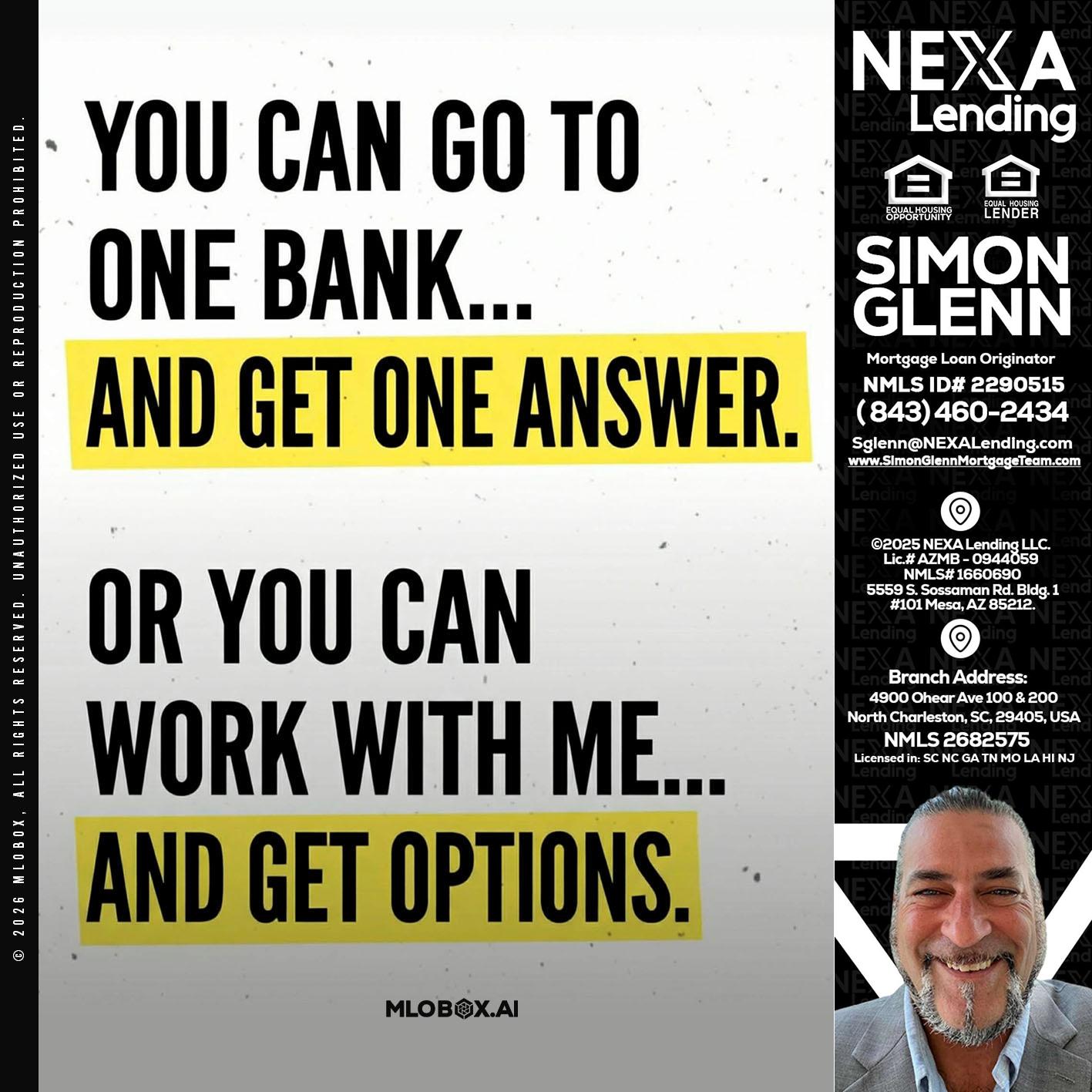 YOU CAN GO TO - Simon Glenn -Mortgage Broker Loan Originator
