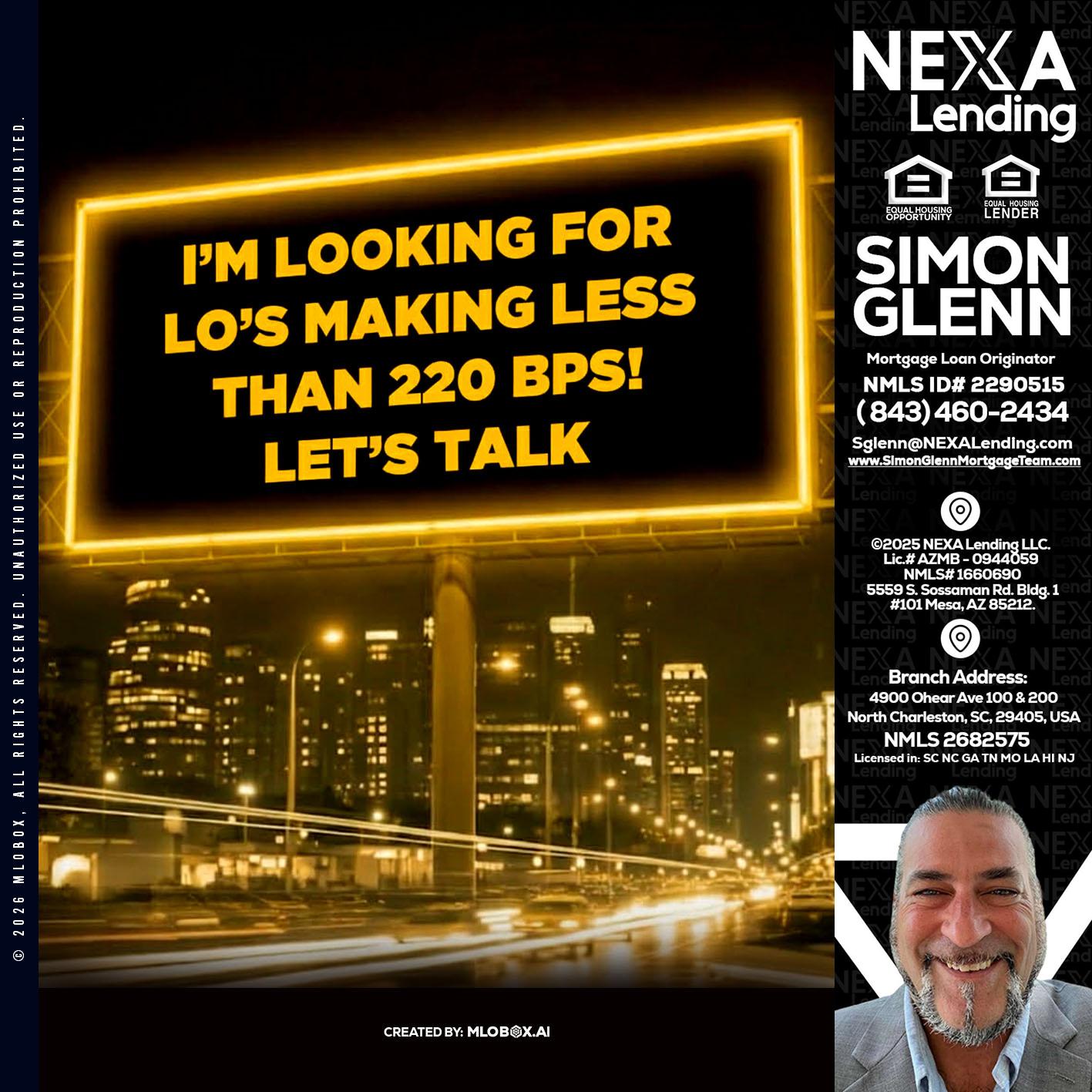 Looking for MLOs - Simon Glenn -Mortgage Broker Loan Originator