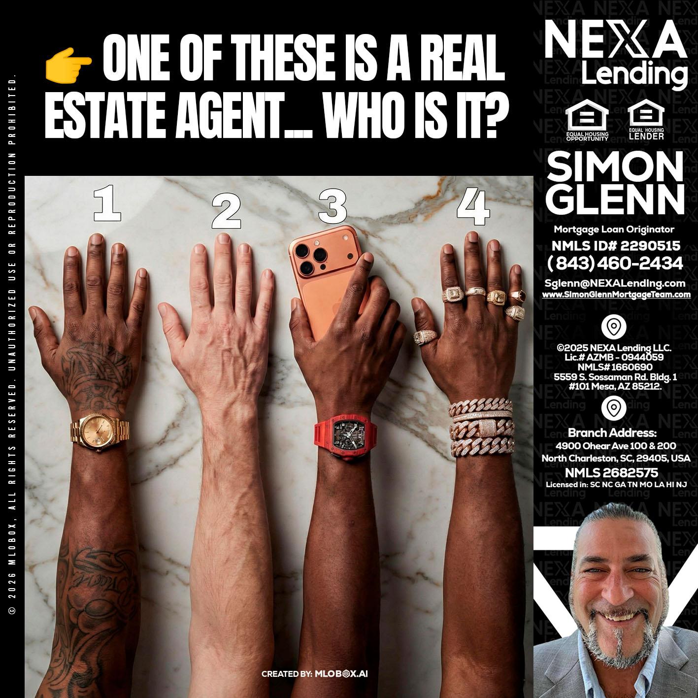ONE OF THESE - Simon Glenn -Mortgage Broker Loan Originator