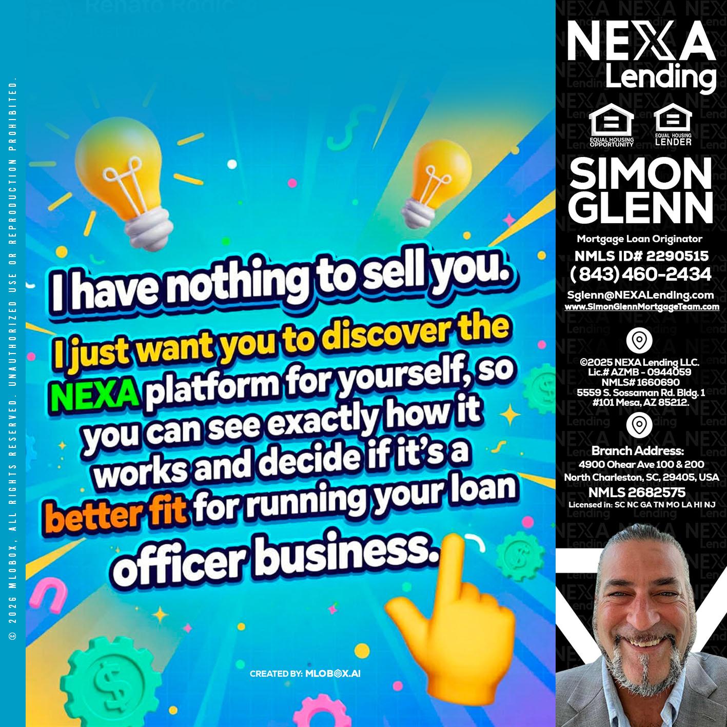 I HAVE NOTHING - Simon Glenn -Mortgage Broker Loan Originator