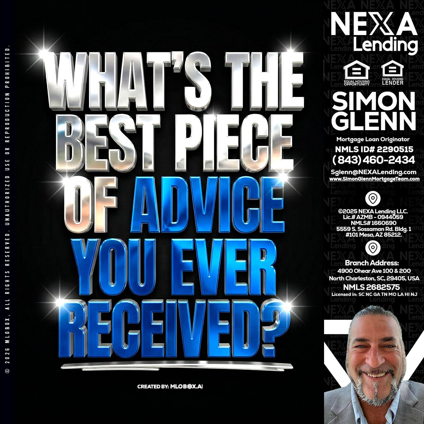 WHATS THE BEST - Simon Glenn -Mortgage Broker Loan Originator