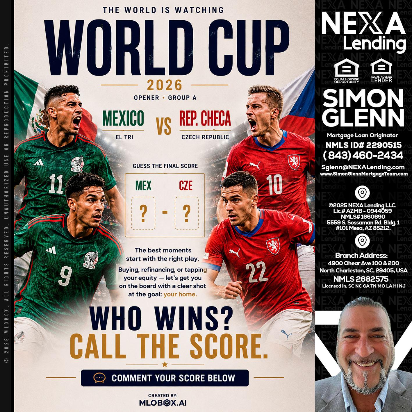 WORLD CUP 2026 - Simon Glenn -Mortgage Broker Loan Originator