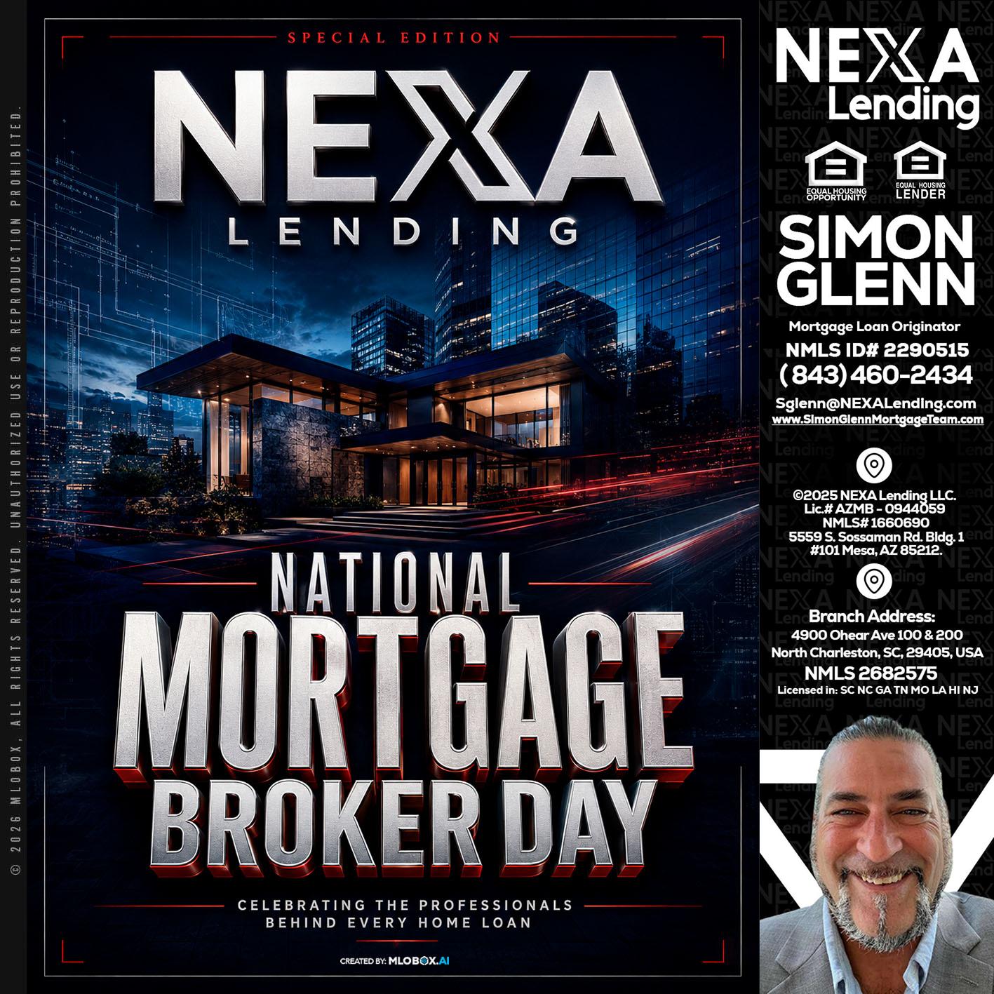 NATIONAL MORTGAGE BROKER DAY - Simon Glenn -Mortgage Broker Loan Originator
