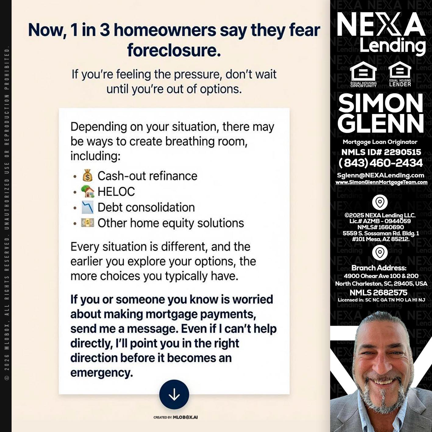 NOW, 1 IN 3 - Simon Glenn -Mortgage Broker Loan Originator