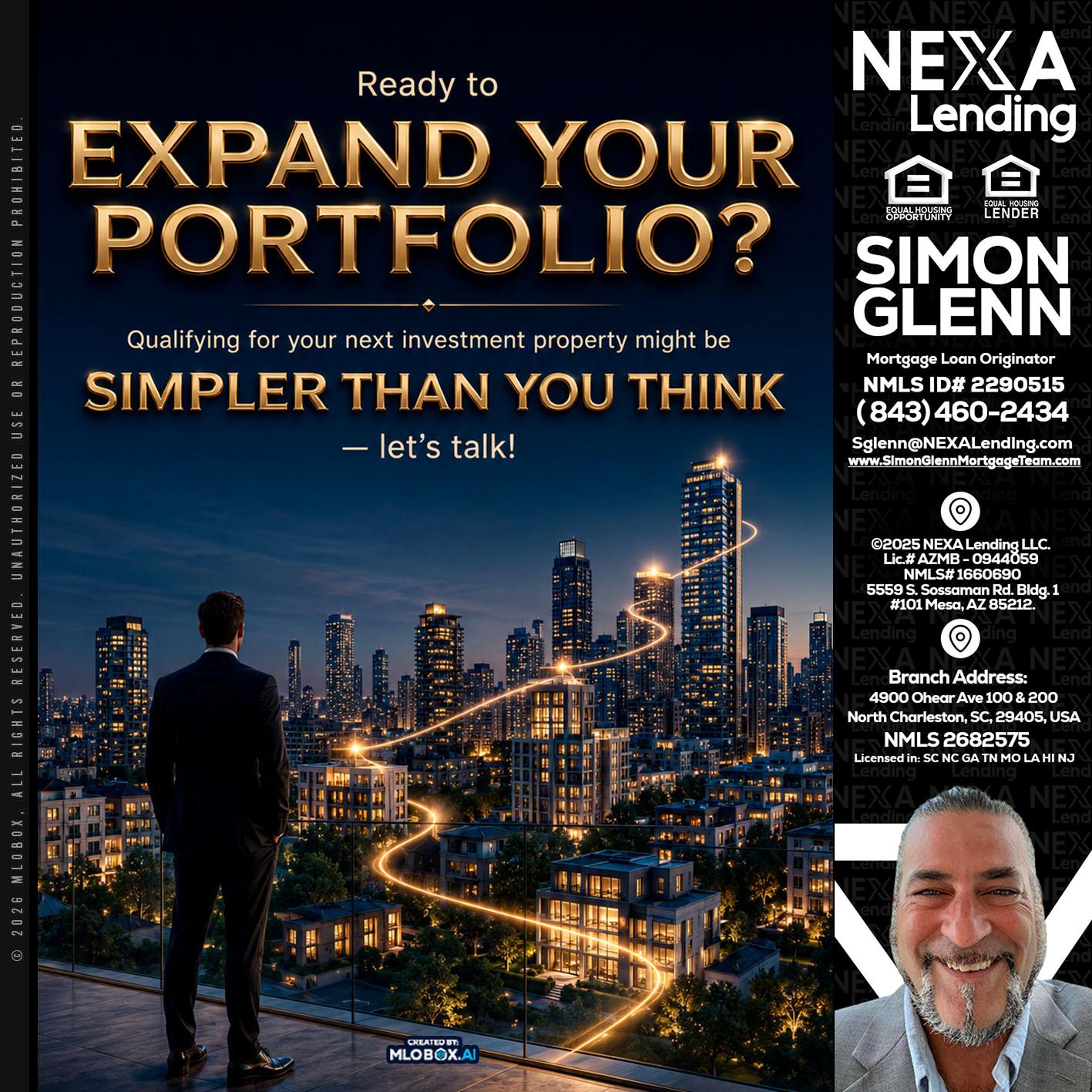 expand you portfolio - Simon Glenn -Mortgage Broker Loan Originator