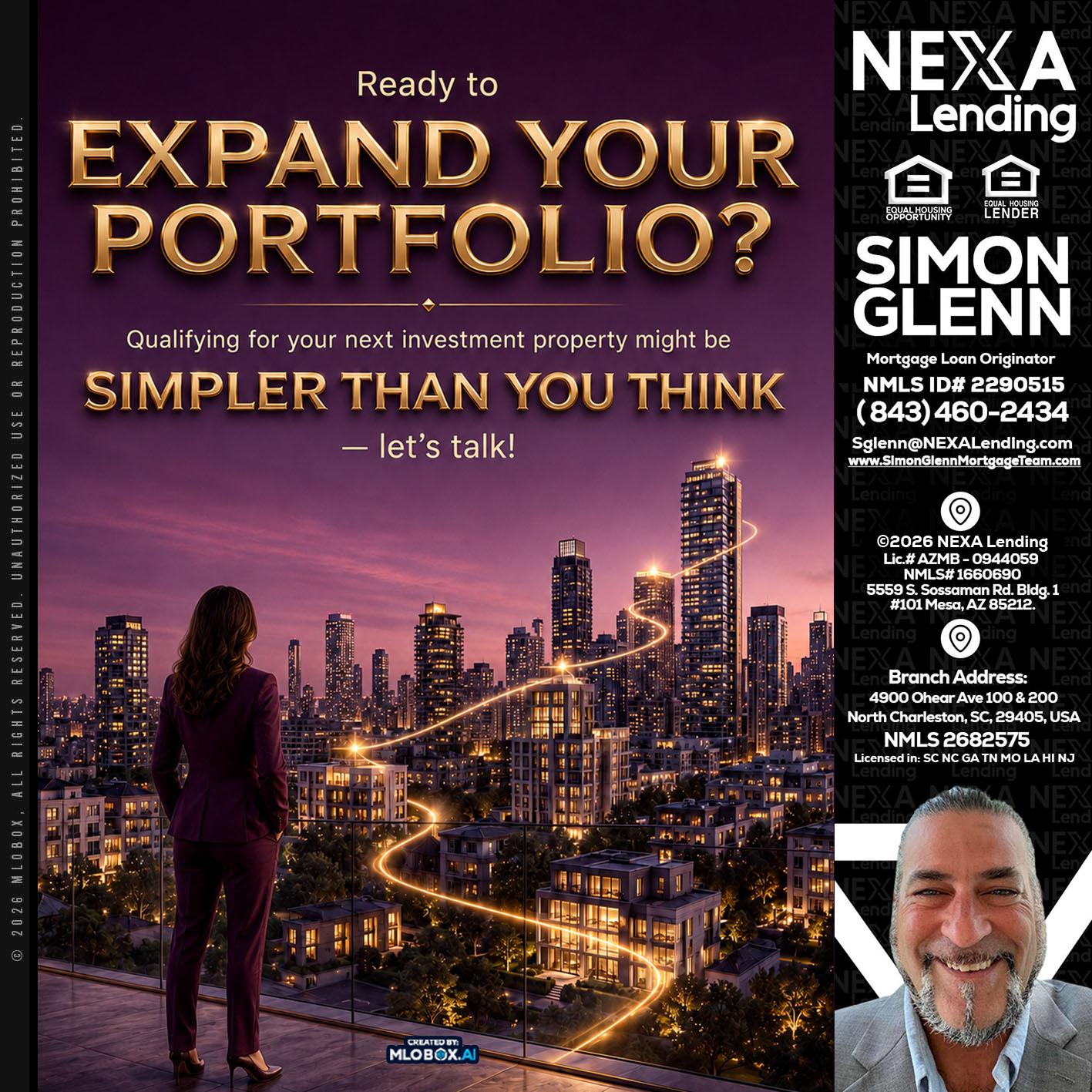 EXPAND YOUR PORTFOLIO - Simon Glenn -Mortgage Broker Loan Originator