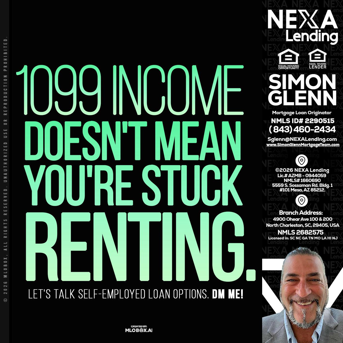 1099 income - Simon Glenn -Mortgage Broker Loan Originator