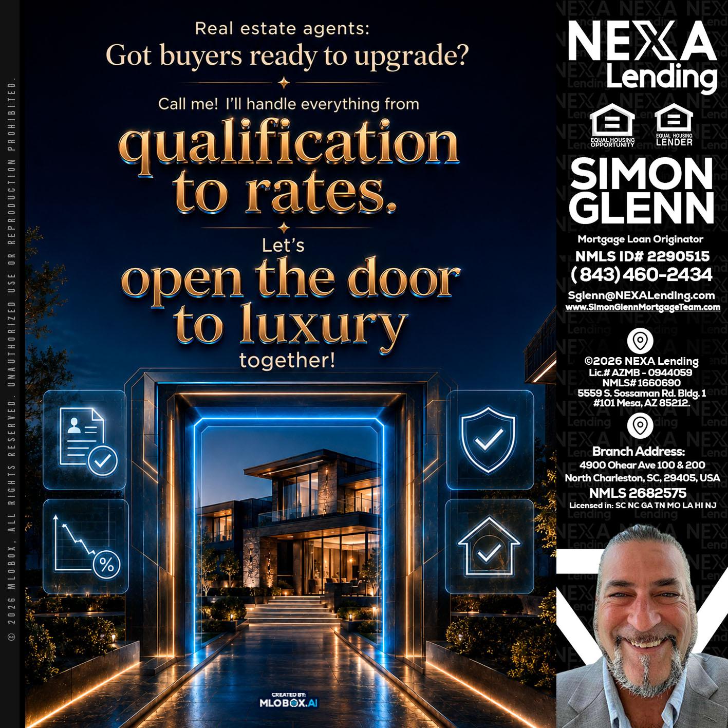 QUALIFICATION TO RATES - Simon Glenn -Mortgage Broker Loan Originator