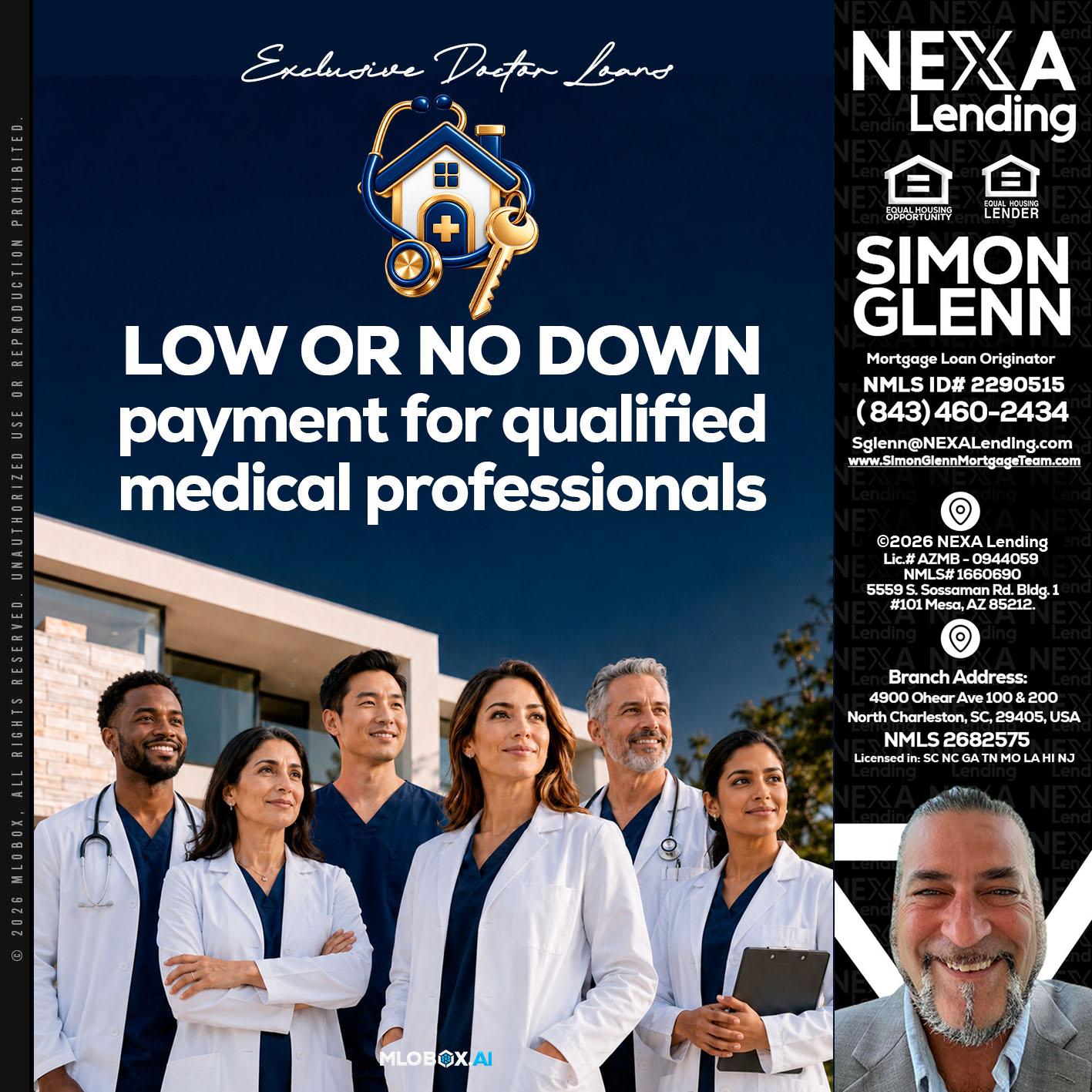 DOCTOR LOANS - Simon Glenn -Mortgage Broker Loan Originator