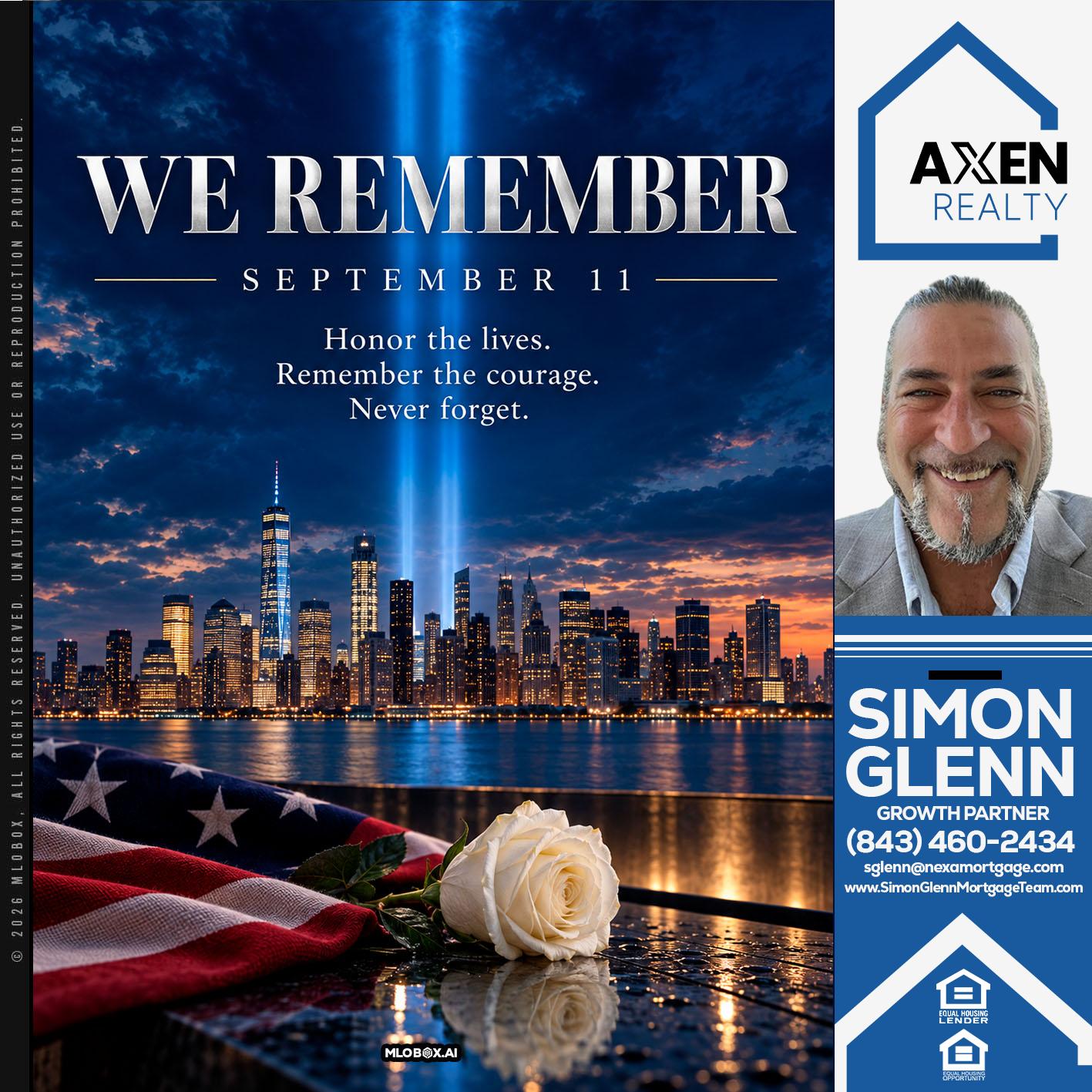 we remember - Simon Glenn -Mortgage Broker Loan Originator