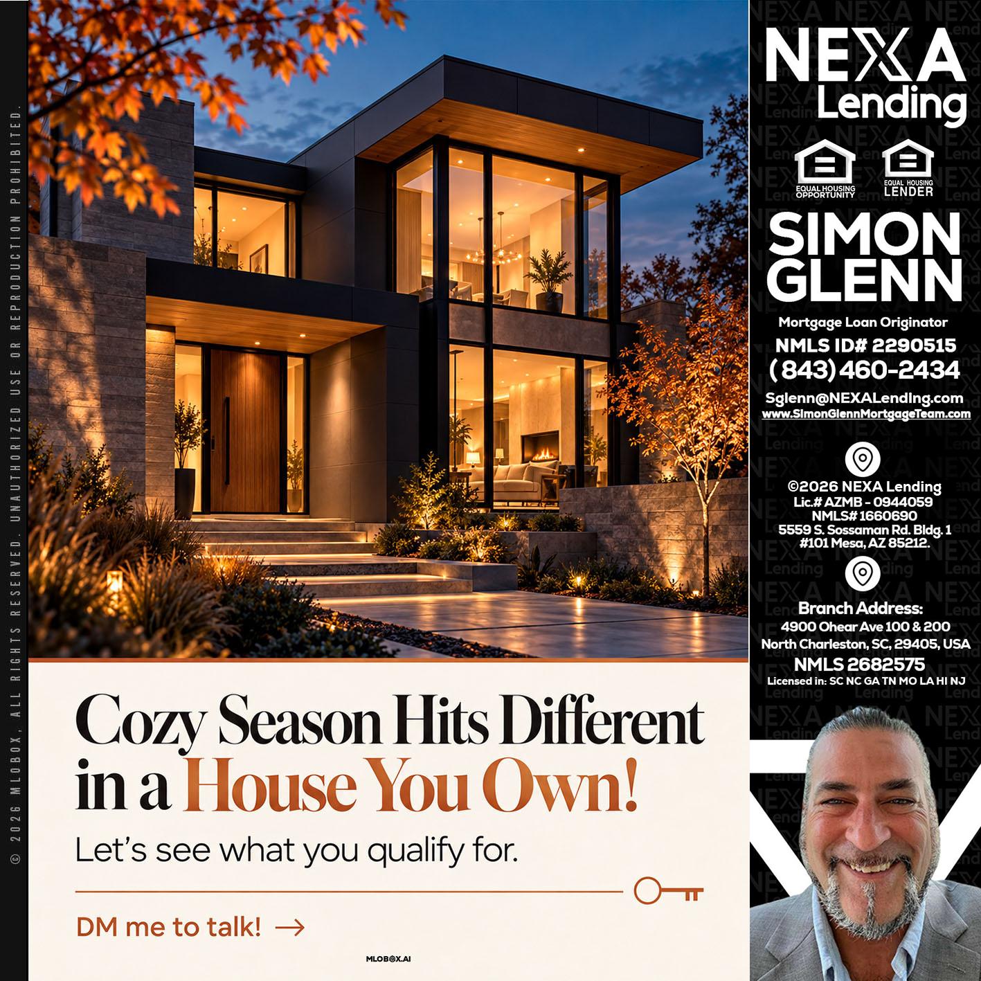 COZY SEASON - Simon Glenn -Mortgage Broker Loan Originator