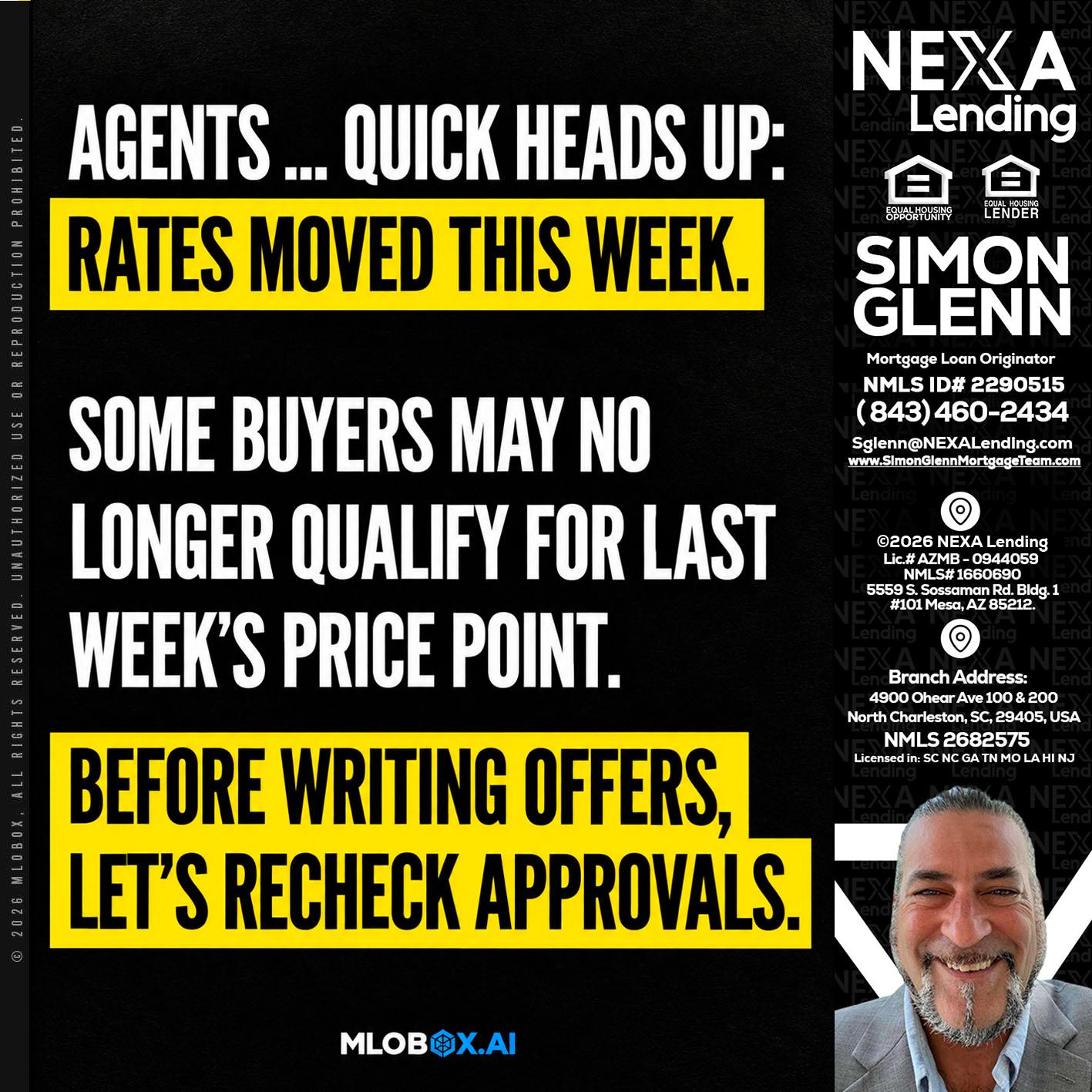 AGENTS QUICK - Simon Glenn -Mortgage Broker Loan Originator
