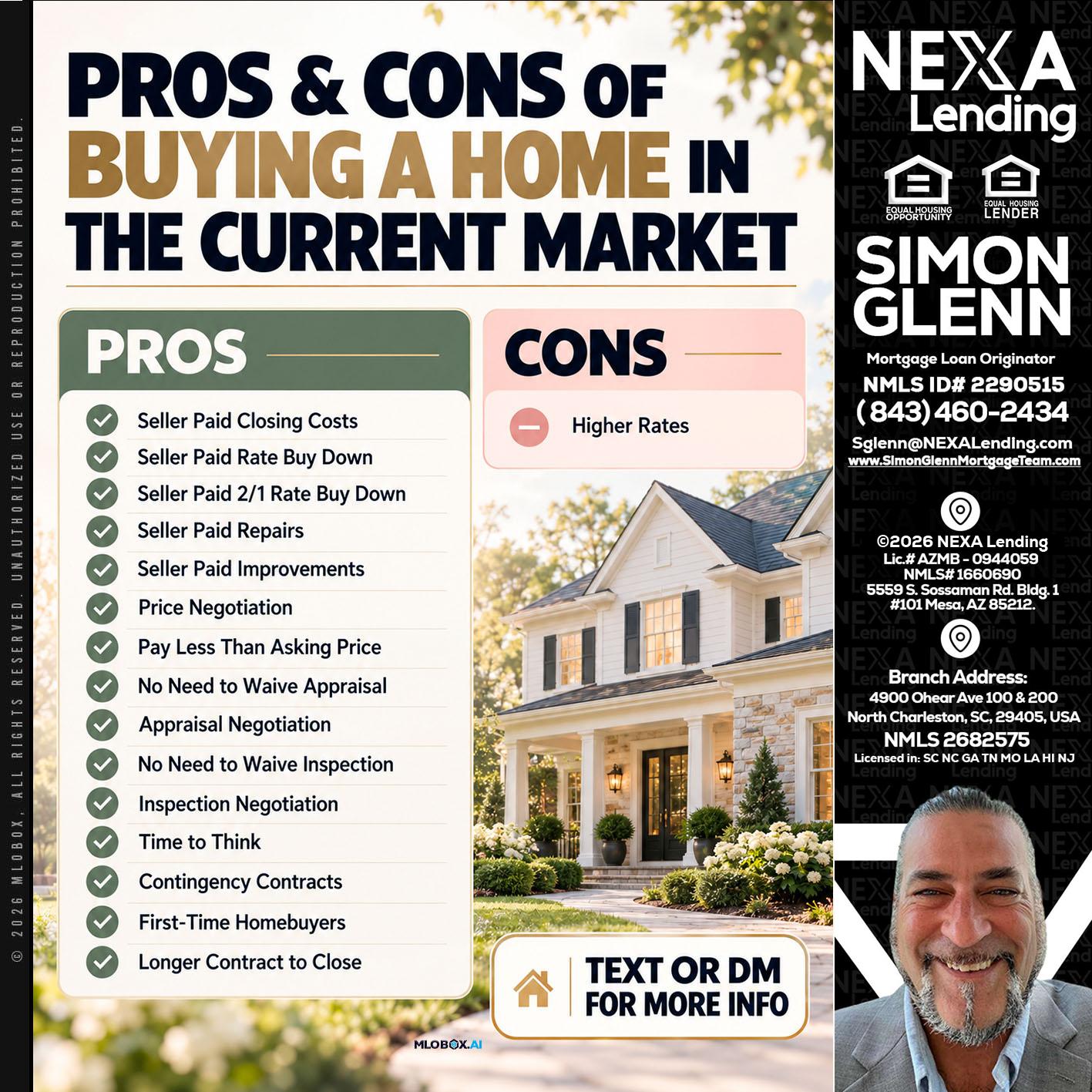 pros and cons - Simon Glenn -Mortgage Broker Loan Originator